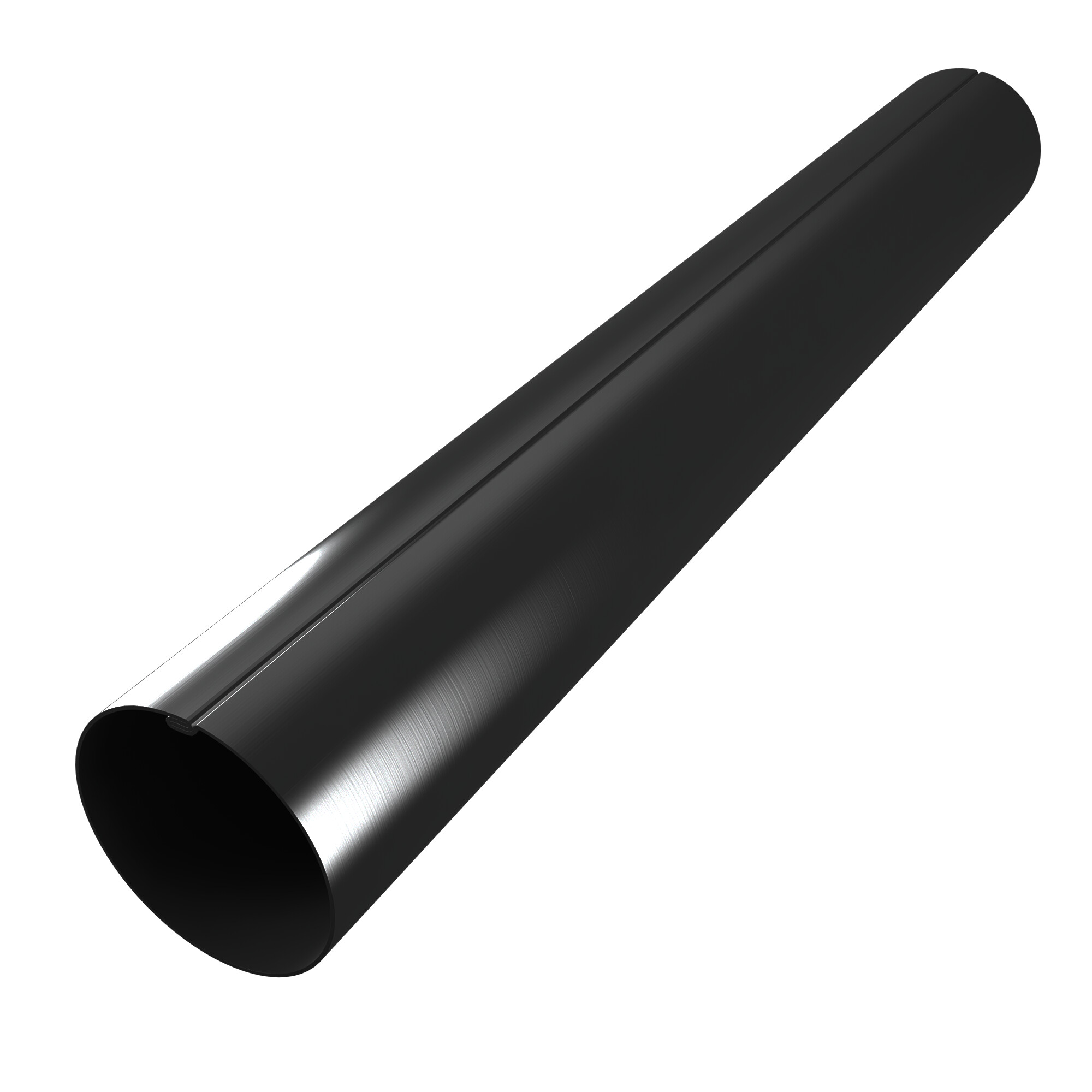 N70 nedløbsrør a 300 cm - aluminium sort