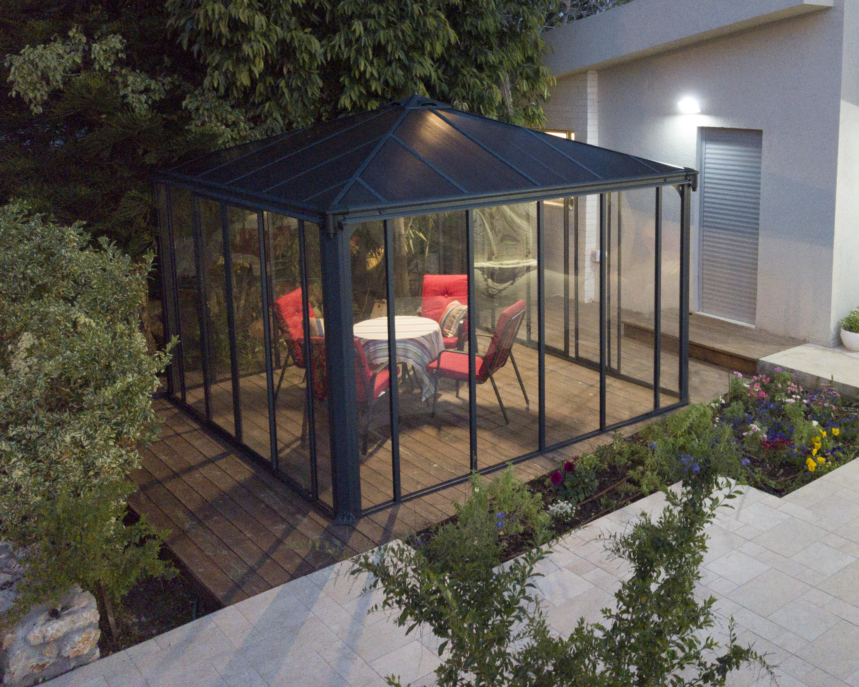 Gazebo closed garden gazebo Ledro 3600, anthracit grey Palram - Canopia