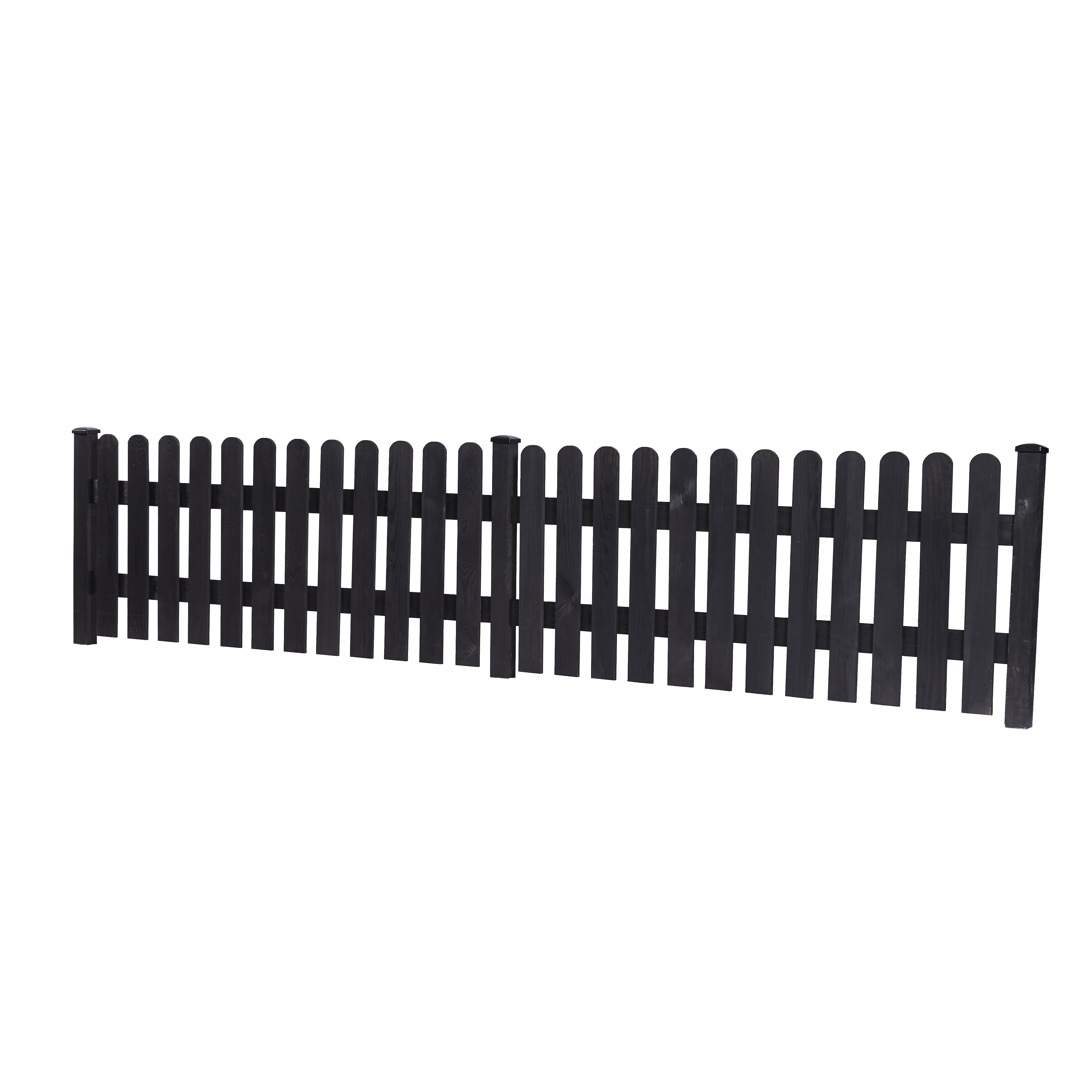 Forhavehegn 180 x 80 cm, grundmalet sort, NORDIC FENCE, FYN