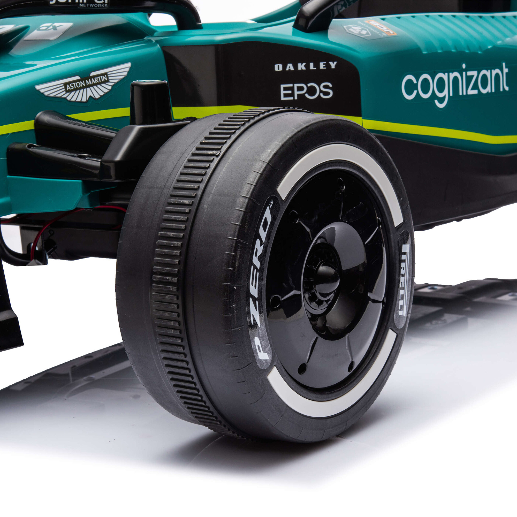 Elbil Formel 1 Aston Martin 4 x 12 motor, EVA hjul NORDIC PLAY