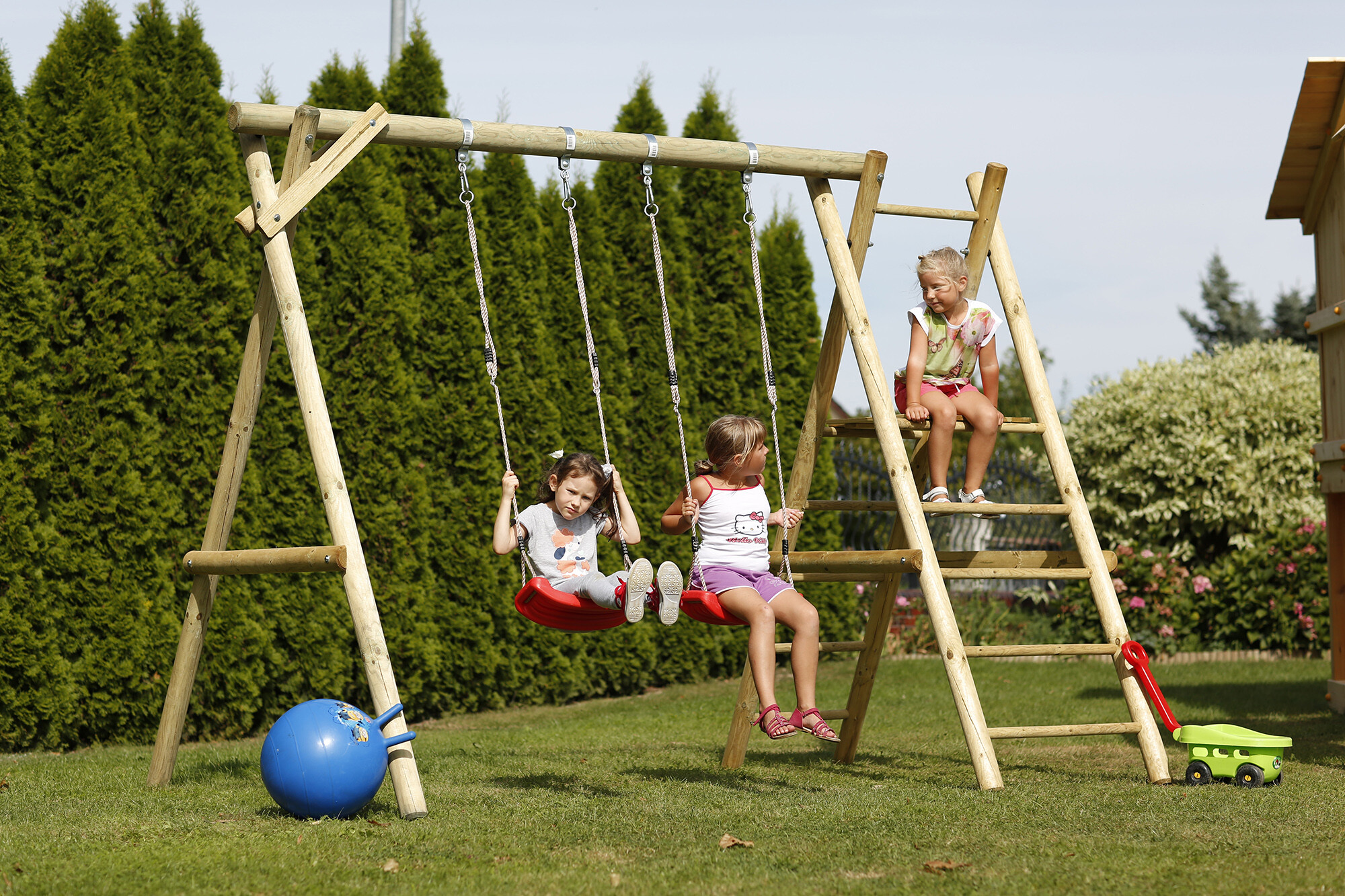 Swing set w/ platform, w/o fittings and swings NORDIC PLAY