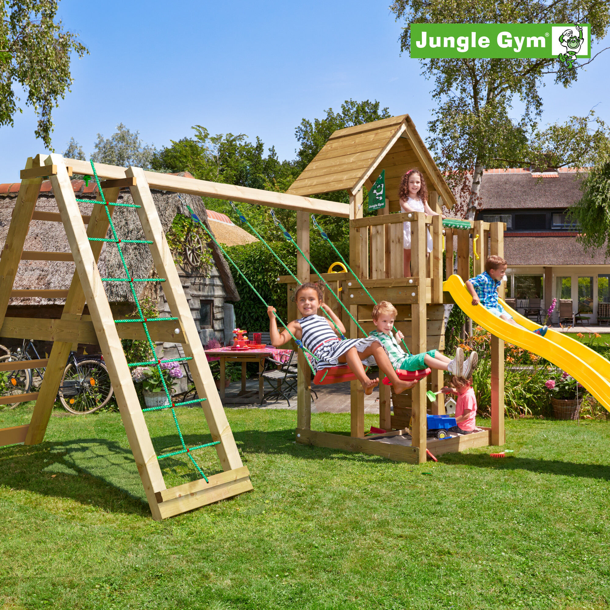 Legetårn Jungle Gym Cubby m/2-Climb Module 220 ekskl. rutschebane