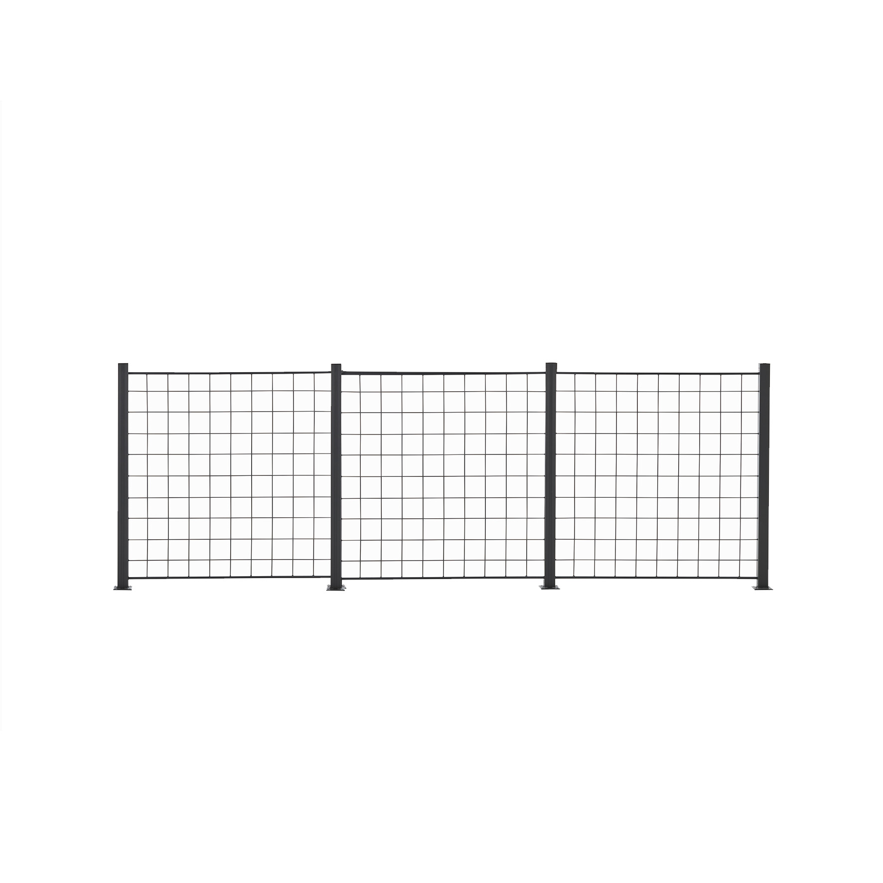 3 Fag espalier antracitgrå 100 x 100 cm inkl. 4 alu stolper 108 cm