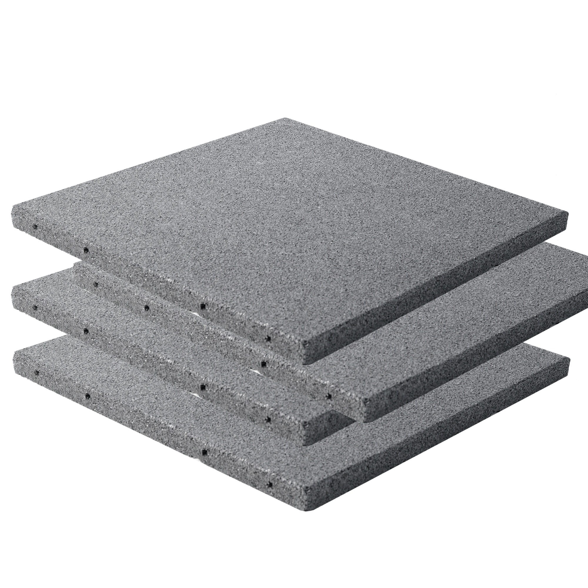 Gummiflise 50 x 50 x 3 cm grå NORDIC PLAY Active 30 m2 - 120 stk.