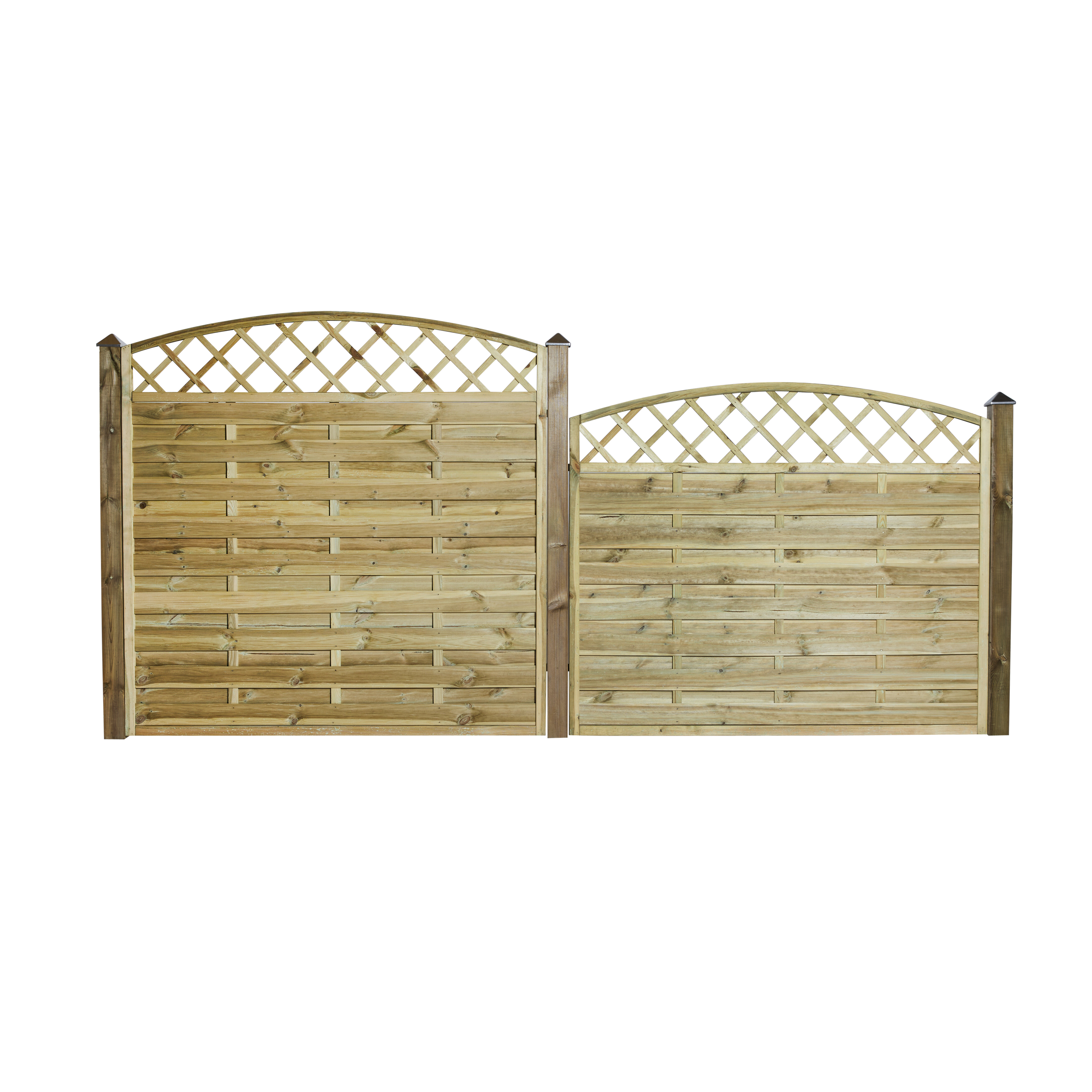 Tæthegn med espalier 180 x 165/180 cm, trykimprægneret, NORDIC FENCE, SOLID