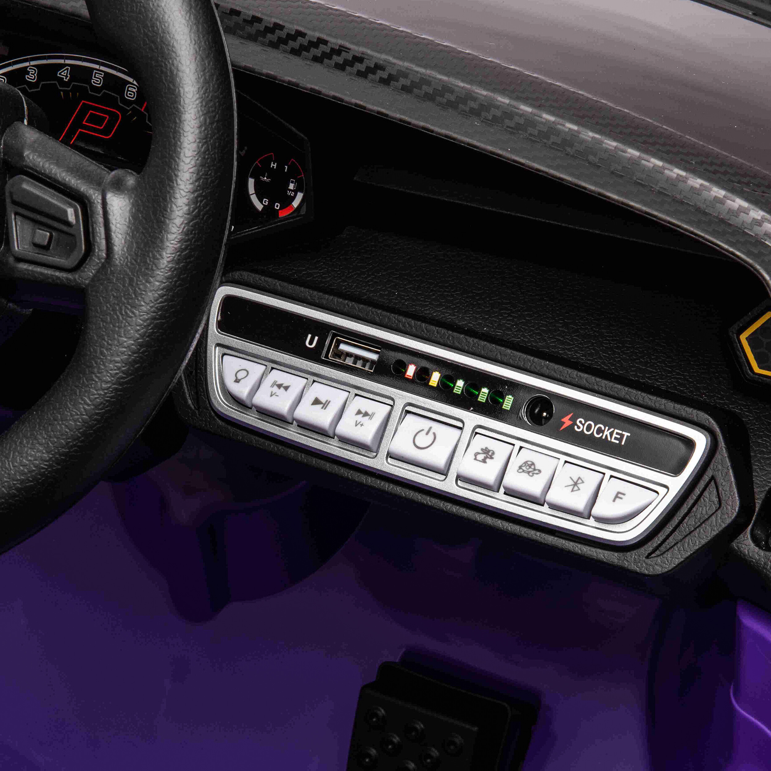 Elbil Lamborghini Autentica 4 x 10,8V motor, EVA hjul, NORDIC PLAY