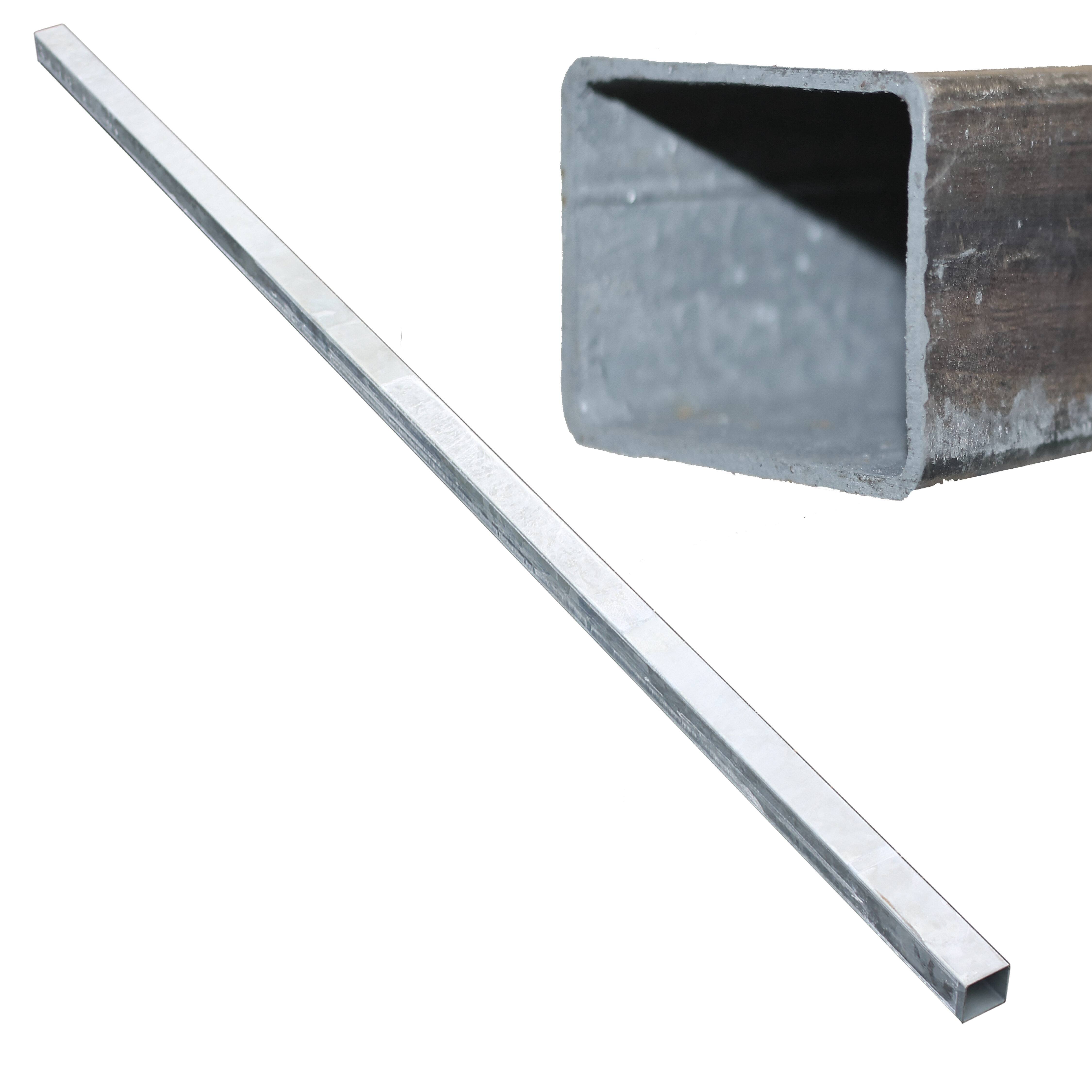 Galvaniseret stolpe 280 x 6 x 6 cm