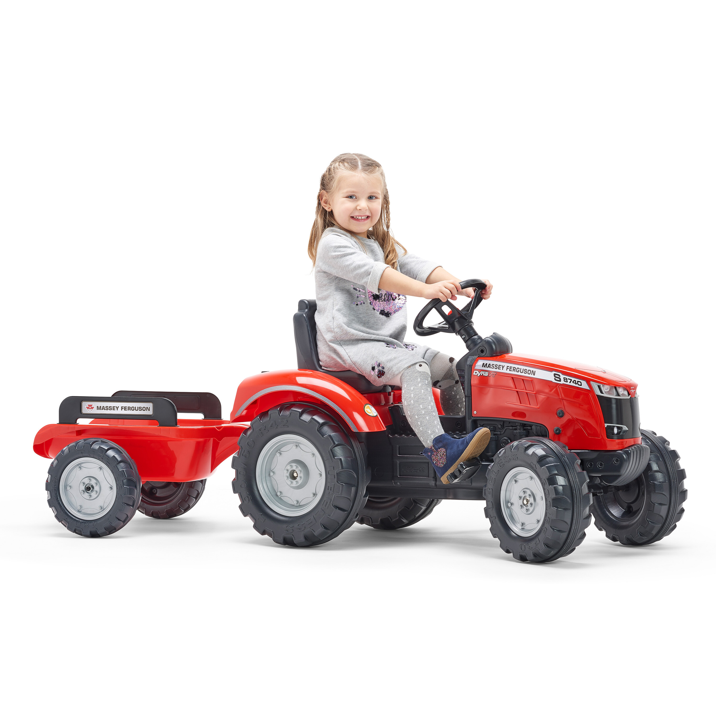 Traktor med vogn FALK Massey Ferguson