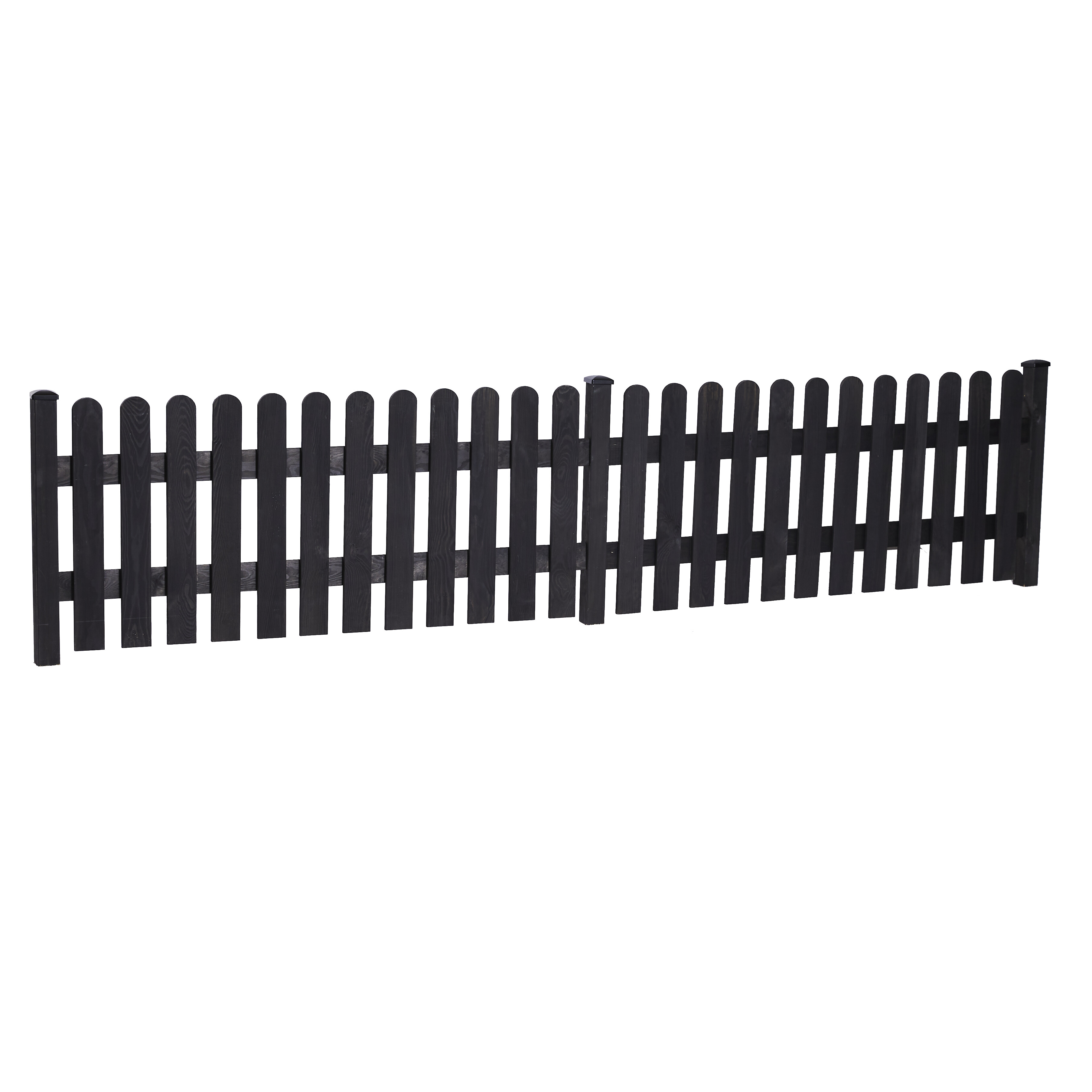 Forhavehegn 180 x 80 cm, grundmalet sort, NORDIC FENCE, FYN