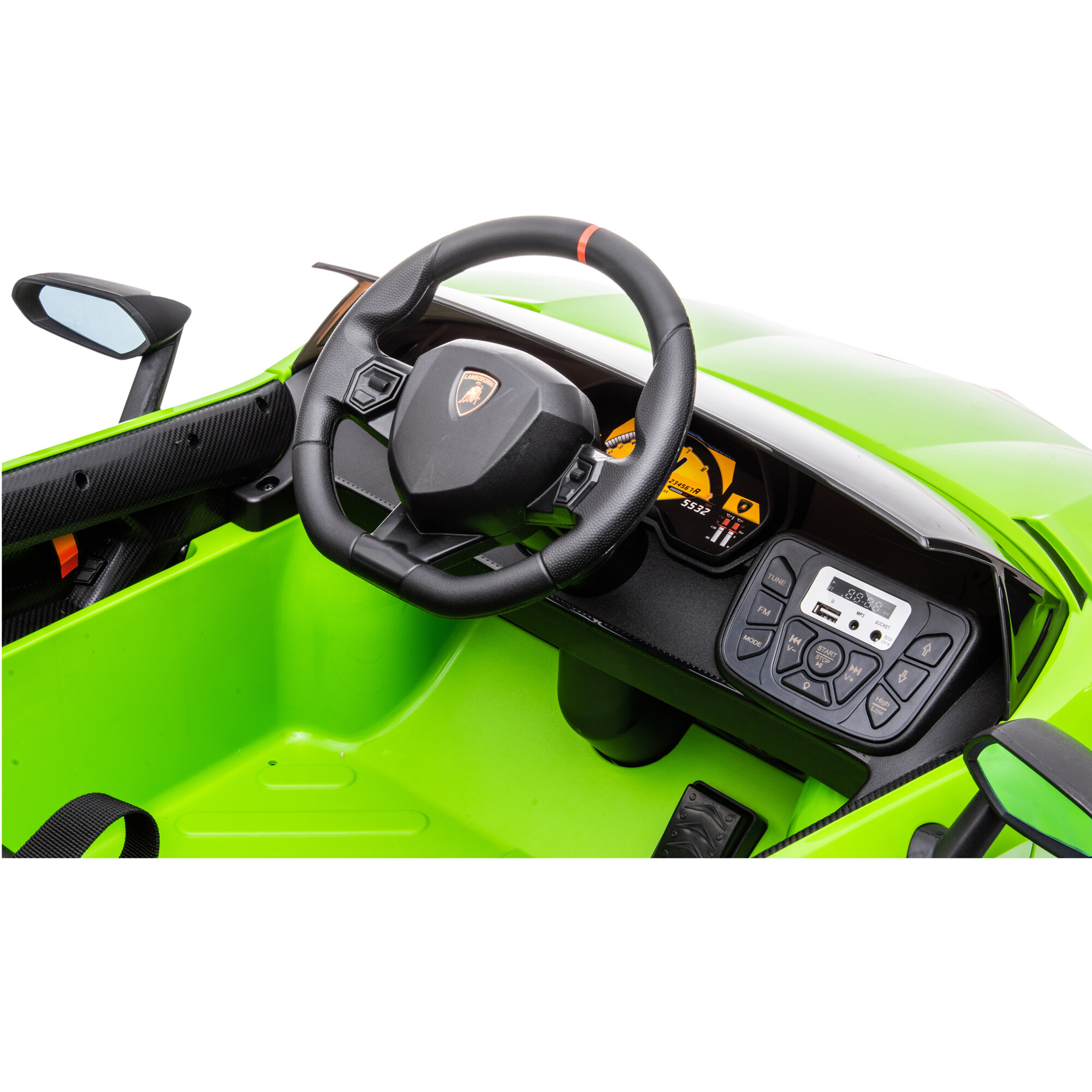 Electric car Lamborghini Aventador 12V, lime green, NORDIC PLAY