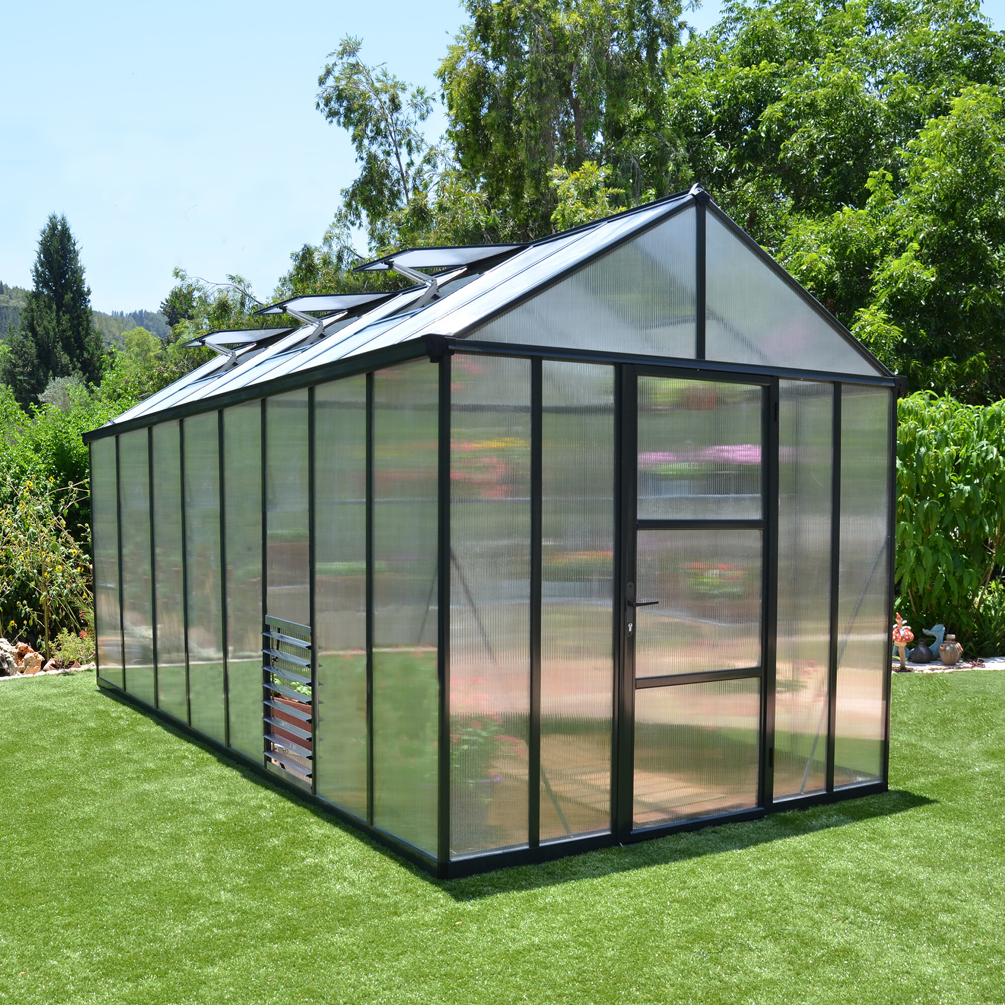Drivhus Glory 12,2 m2 grå Palram - Canopia
