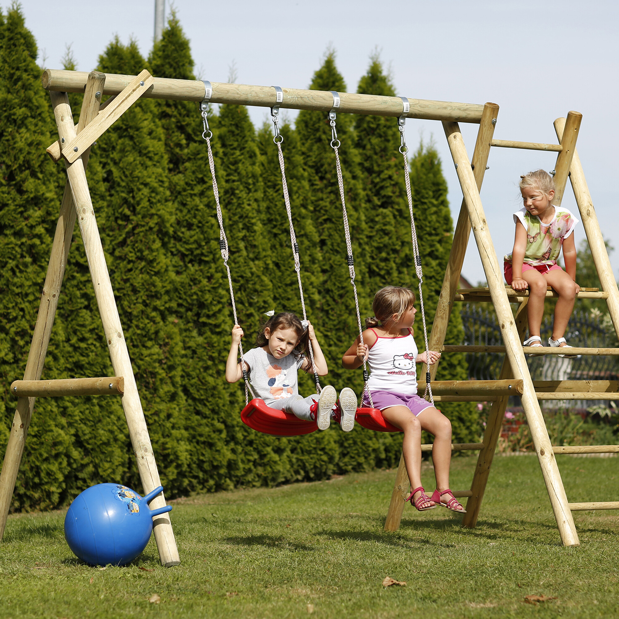 Swing set w/ platform, w/o fittings and swings NORDIC PLAY