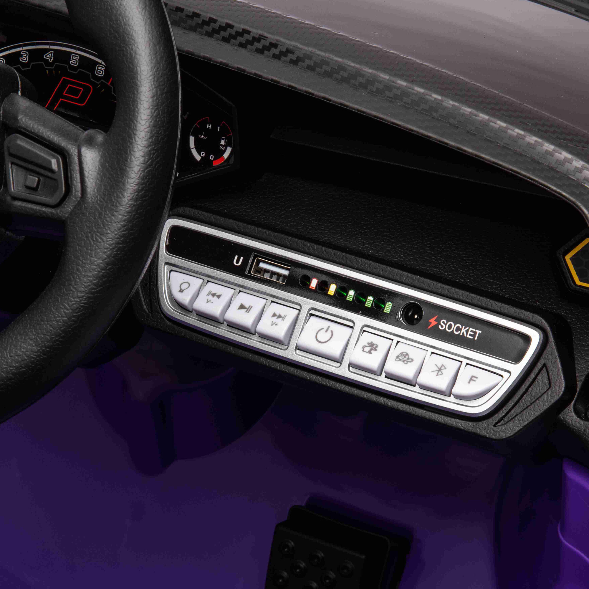 Elbil Lamborghini Autentica 4 x 10,8V motor, EVA hjul, NORDIC PLAY