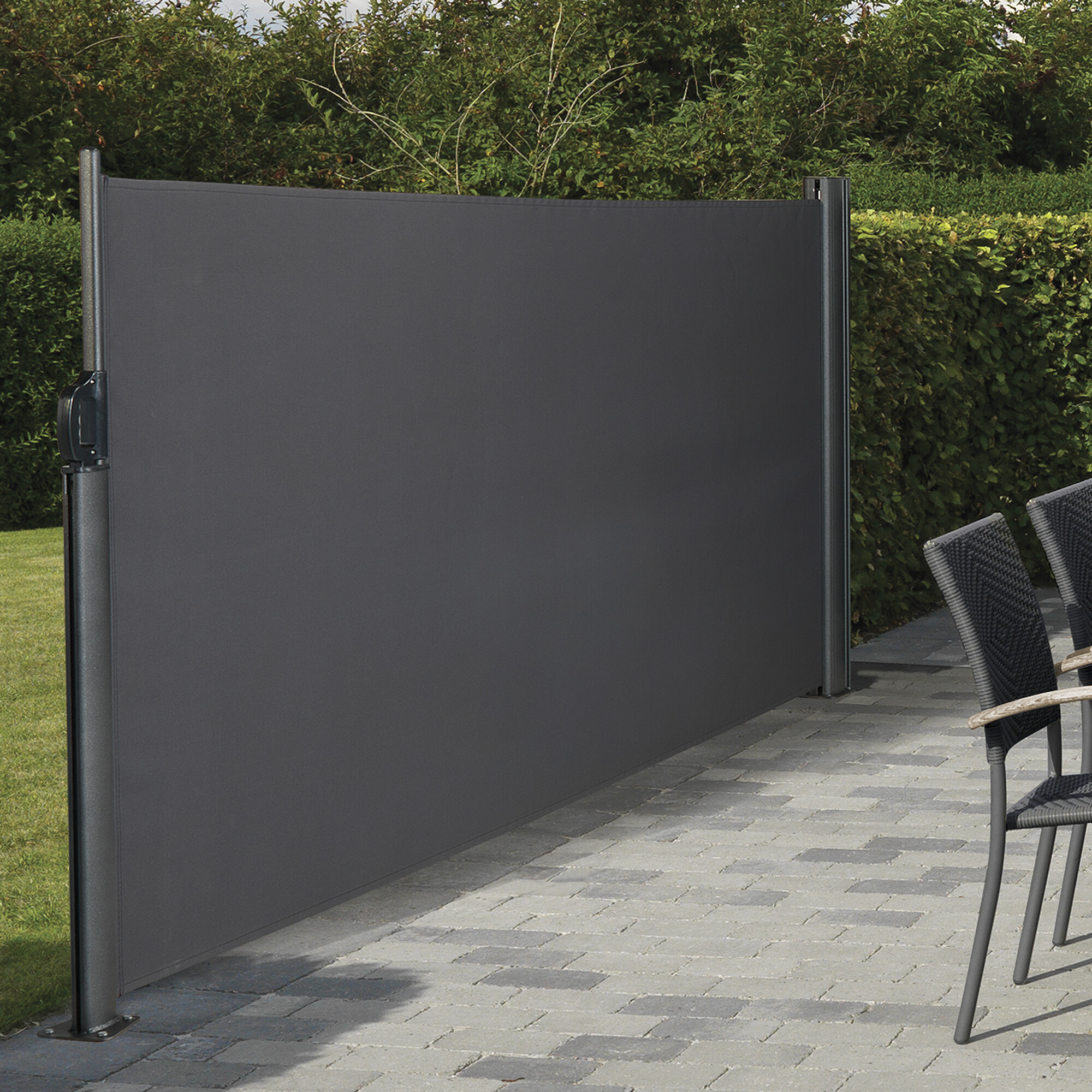Utdragbart vindskydd enkelt 140 x 300 cm HORTUS