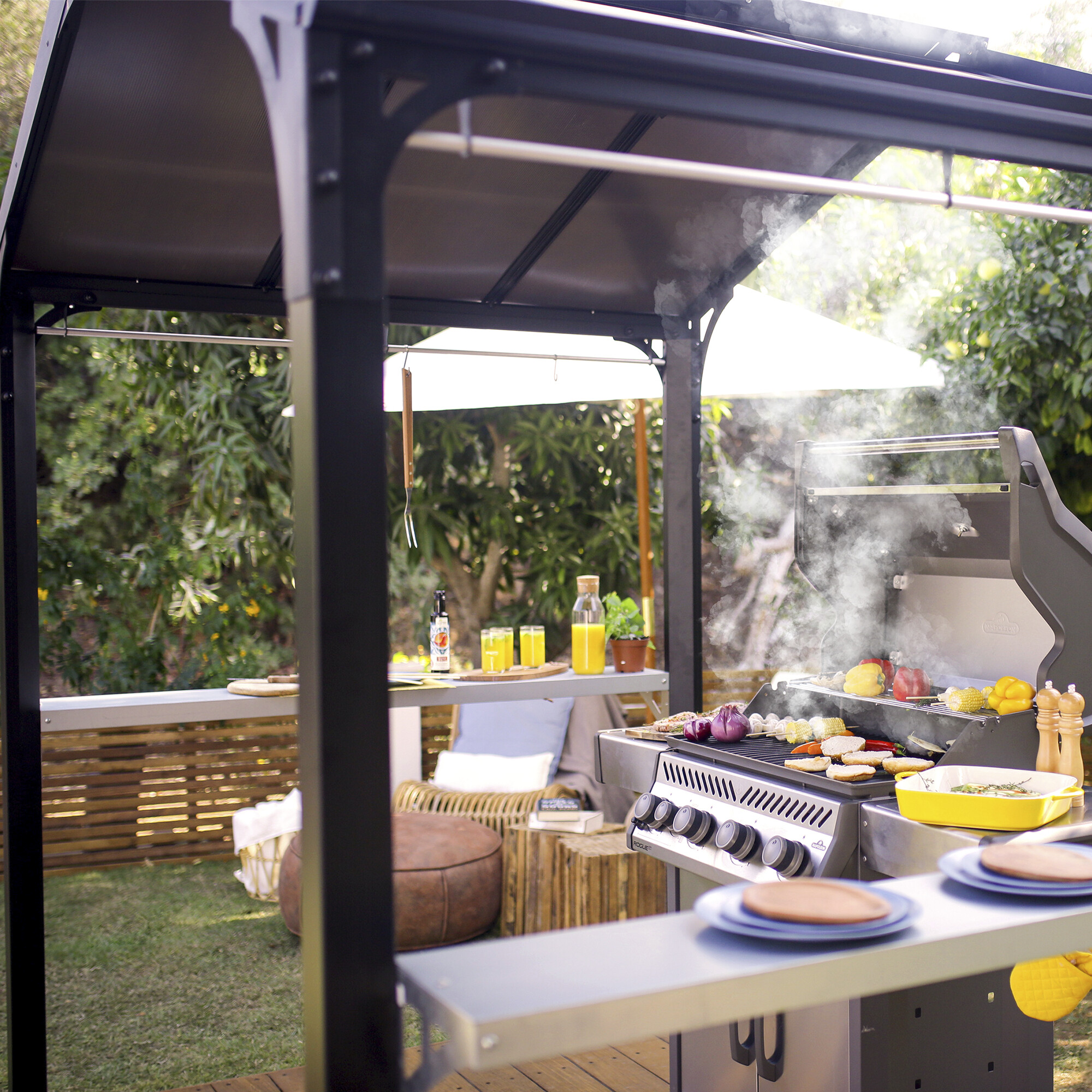 Grillpaviljong BBQ Austin 2400 svart Palram - Canopia
