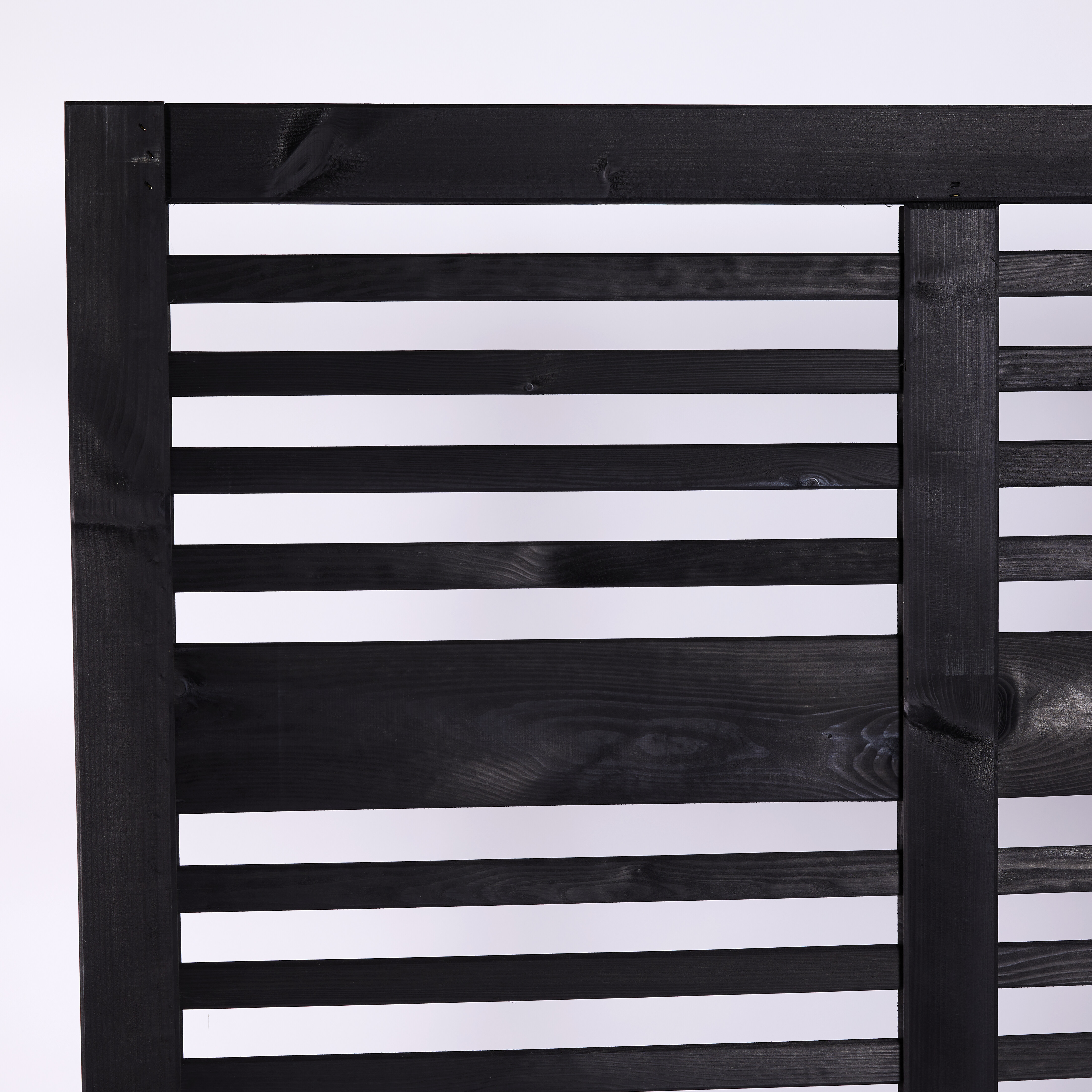 Læhegn, 120 x 180 cm, sort grundmalet, NORDIC FENCE, LINEAR