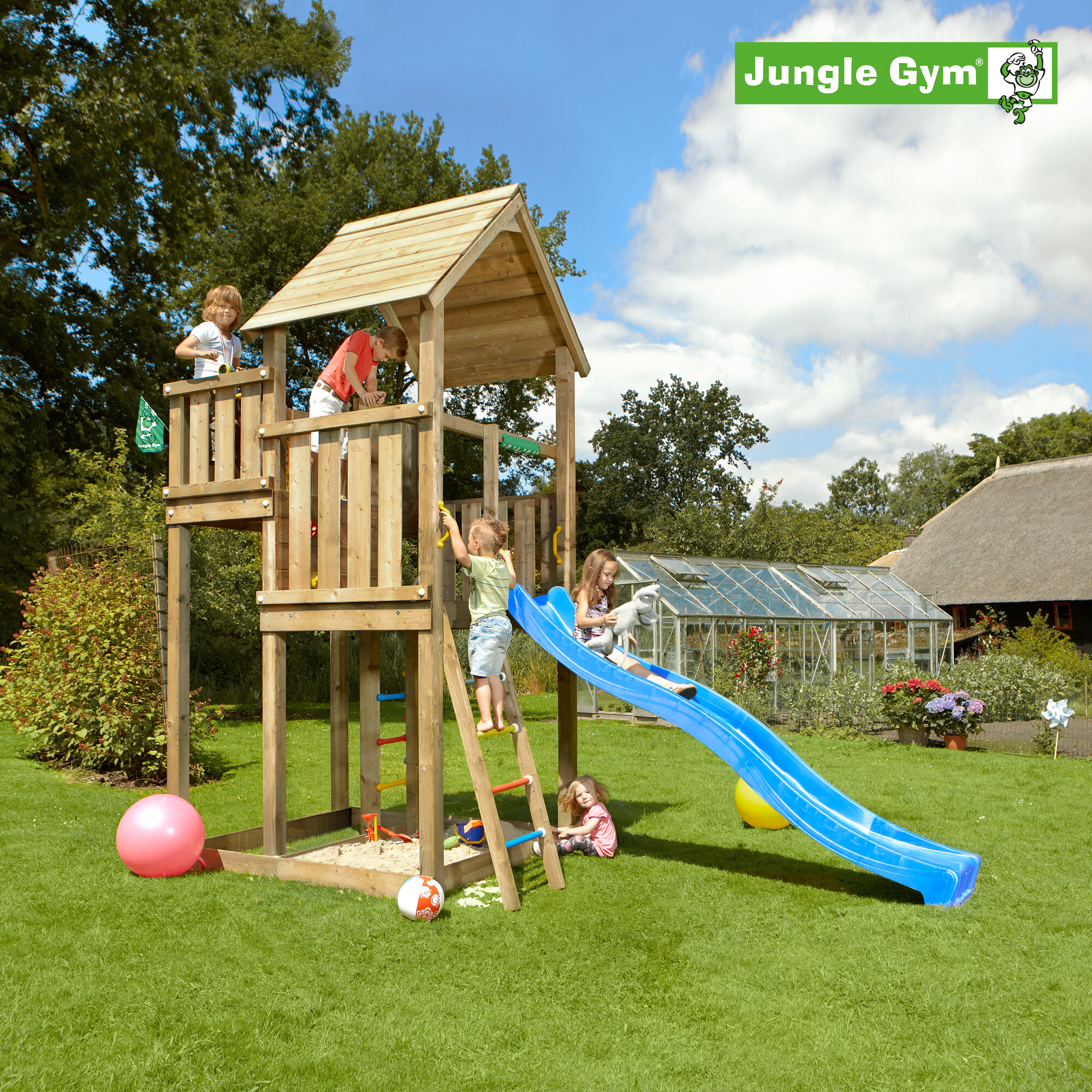 Legetårn Jungle Gym Palace ekskl. rutschebane