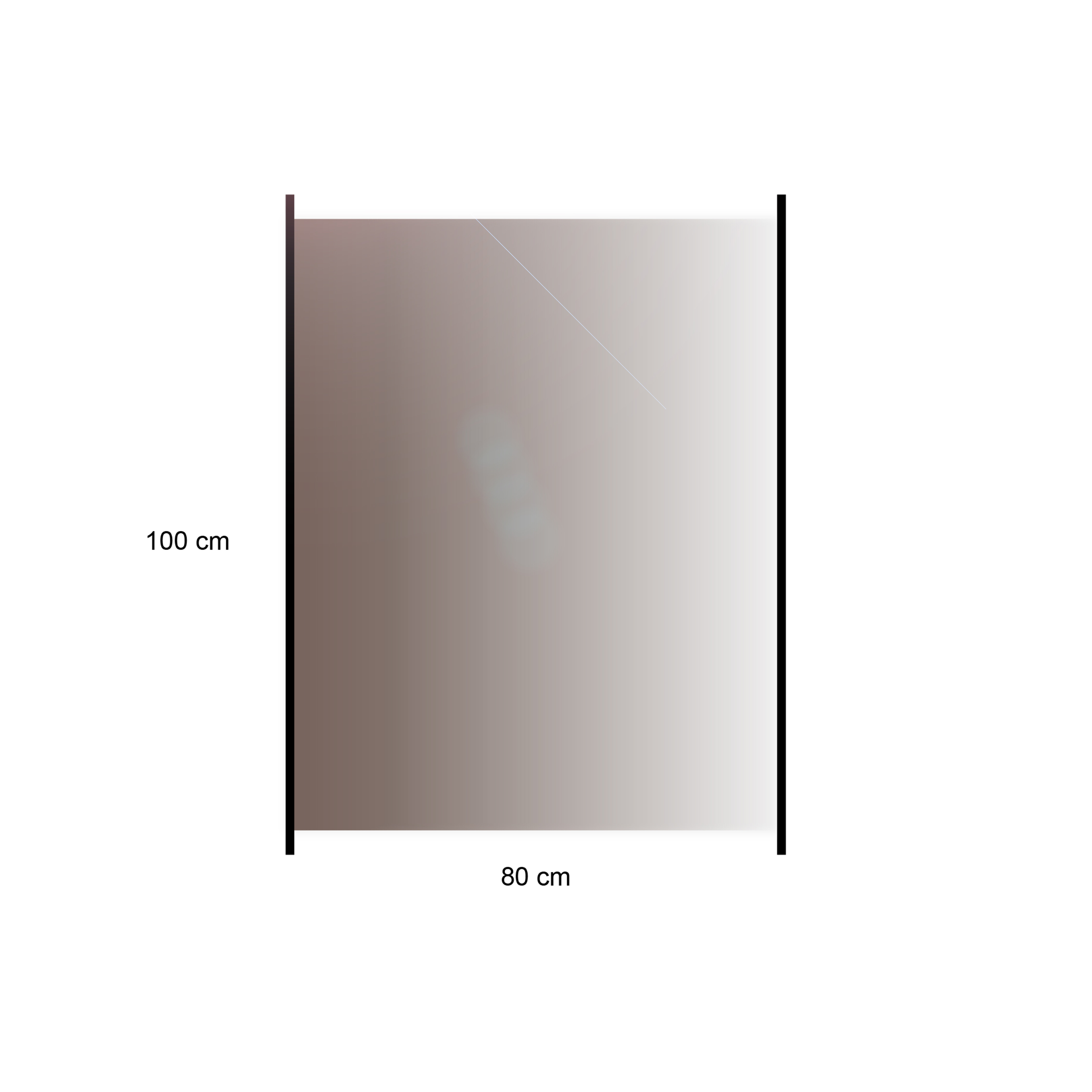 Glashavehegn med aluskinne 100 x 80 cm HORTUS