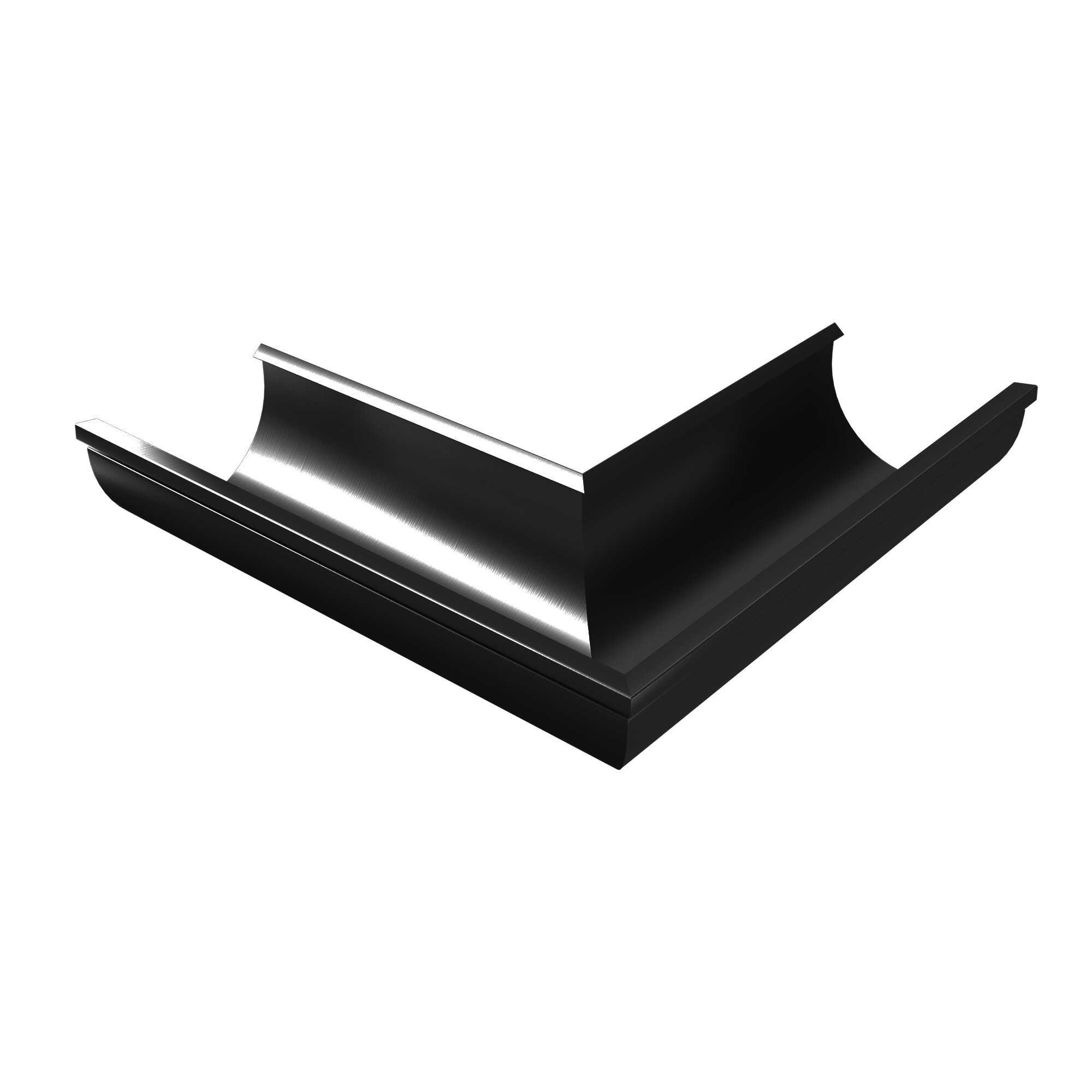 T120 udvendig hjørne 90 gr. - aluminium sort