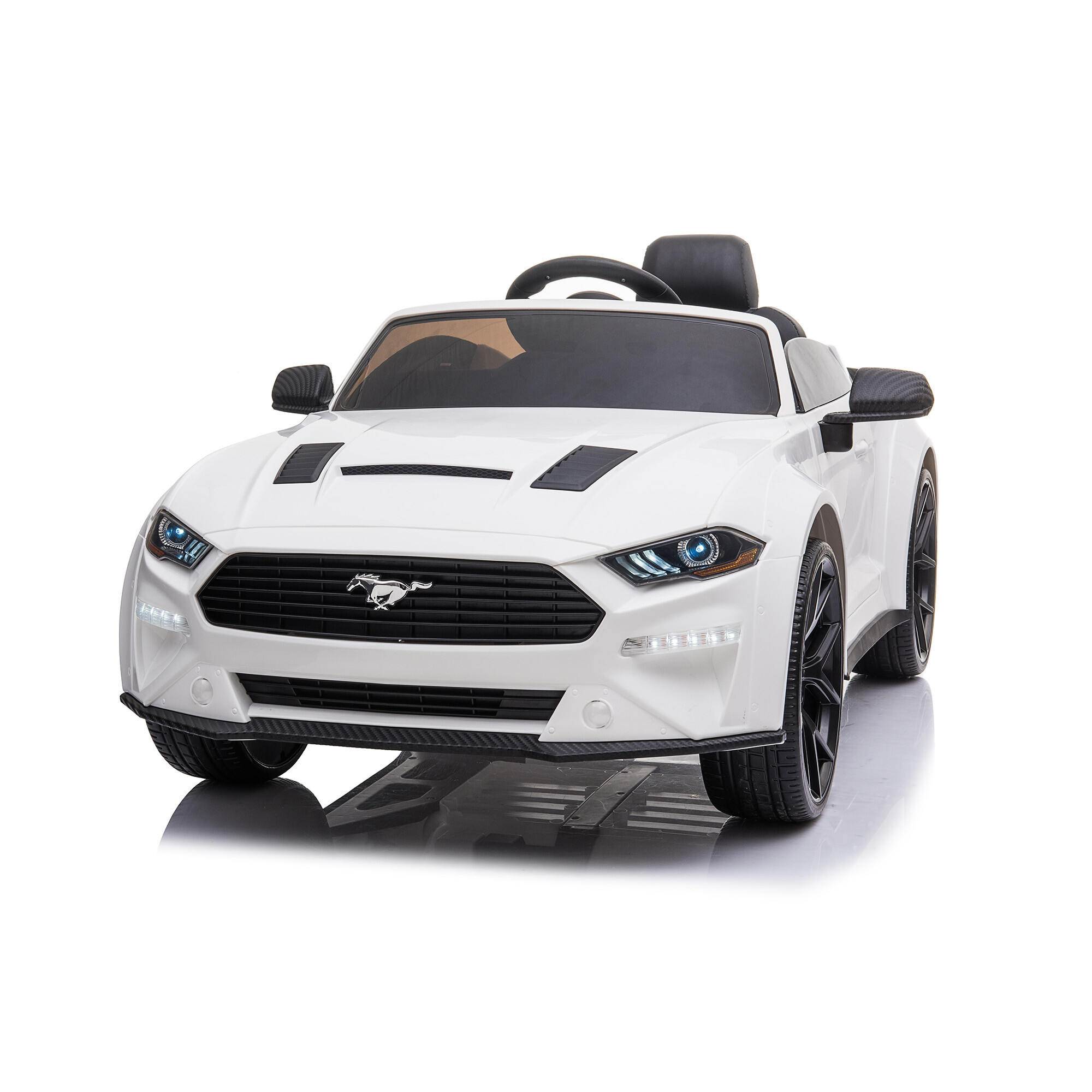 Elbil Ford Mustang 2 x 12V batteri, 24V output EVA hjul, PU lædersæde