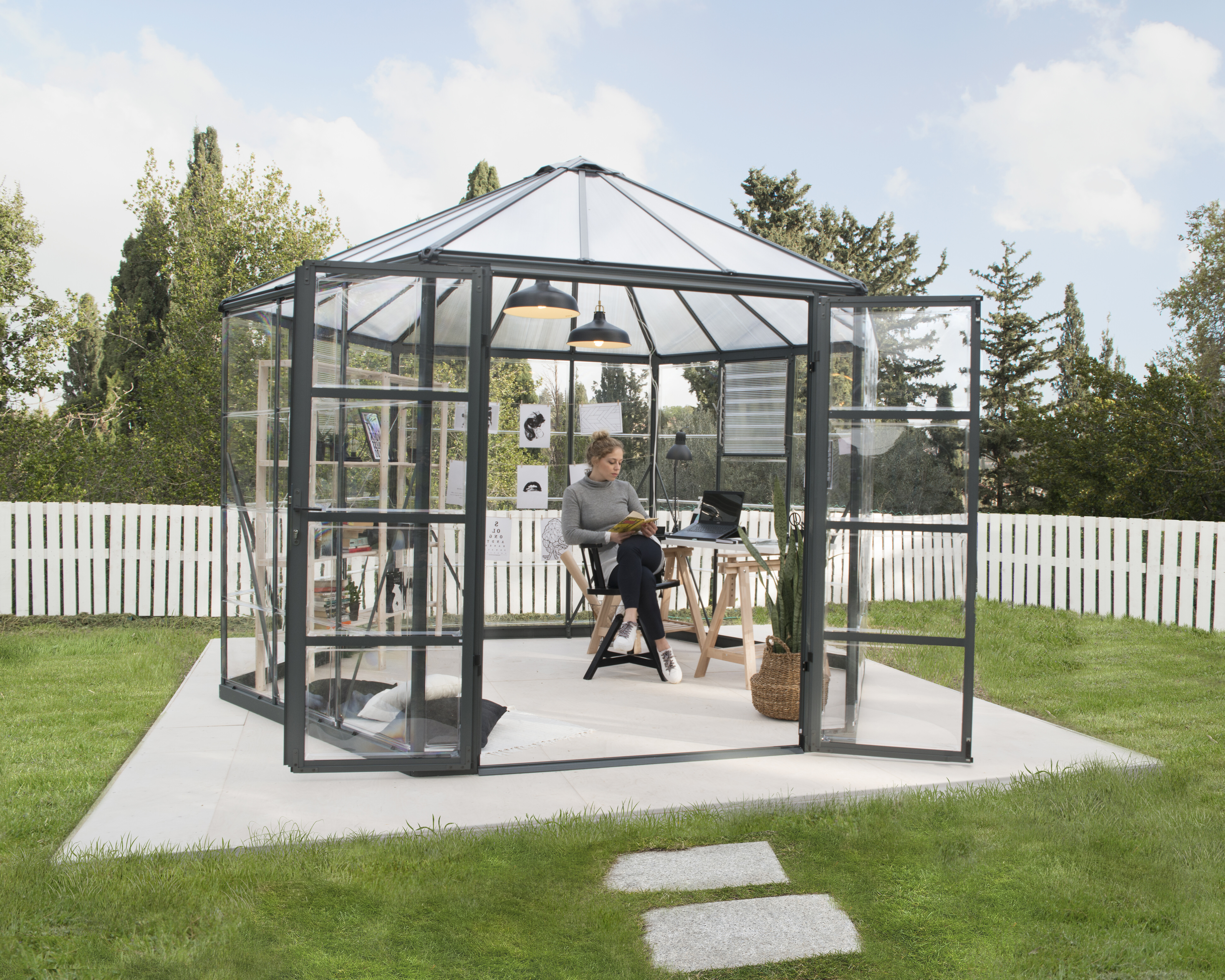 Hexagonal greenhouse Oasis 8,6 m2 Palram - Canopia