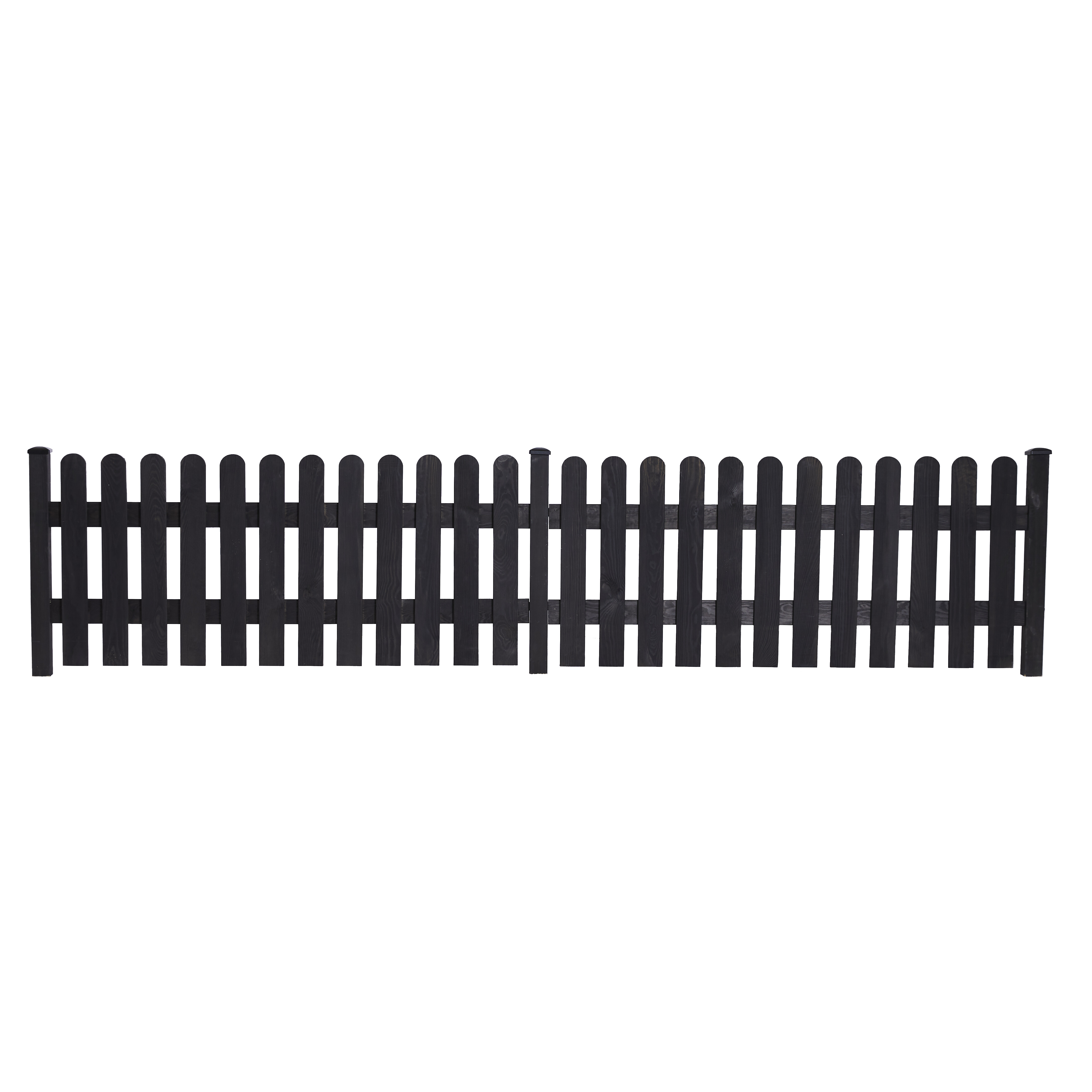 Forhavehegn 180 x 80 cm, grundmalet sort, NORDIC FENCE, FYN