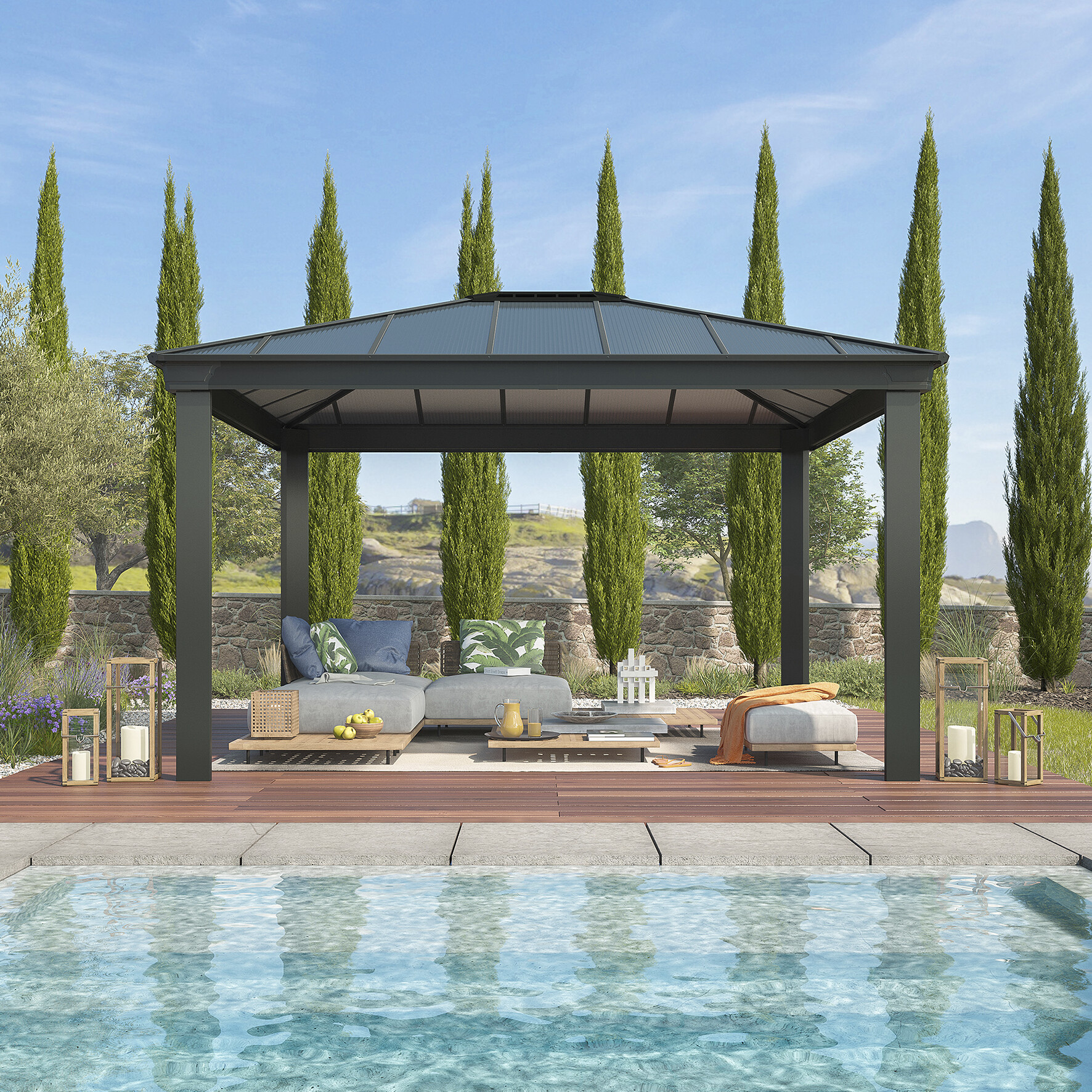 Pavillon Dallas 4300, antracitgrå Palram - Canopia