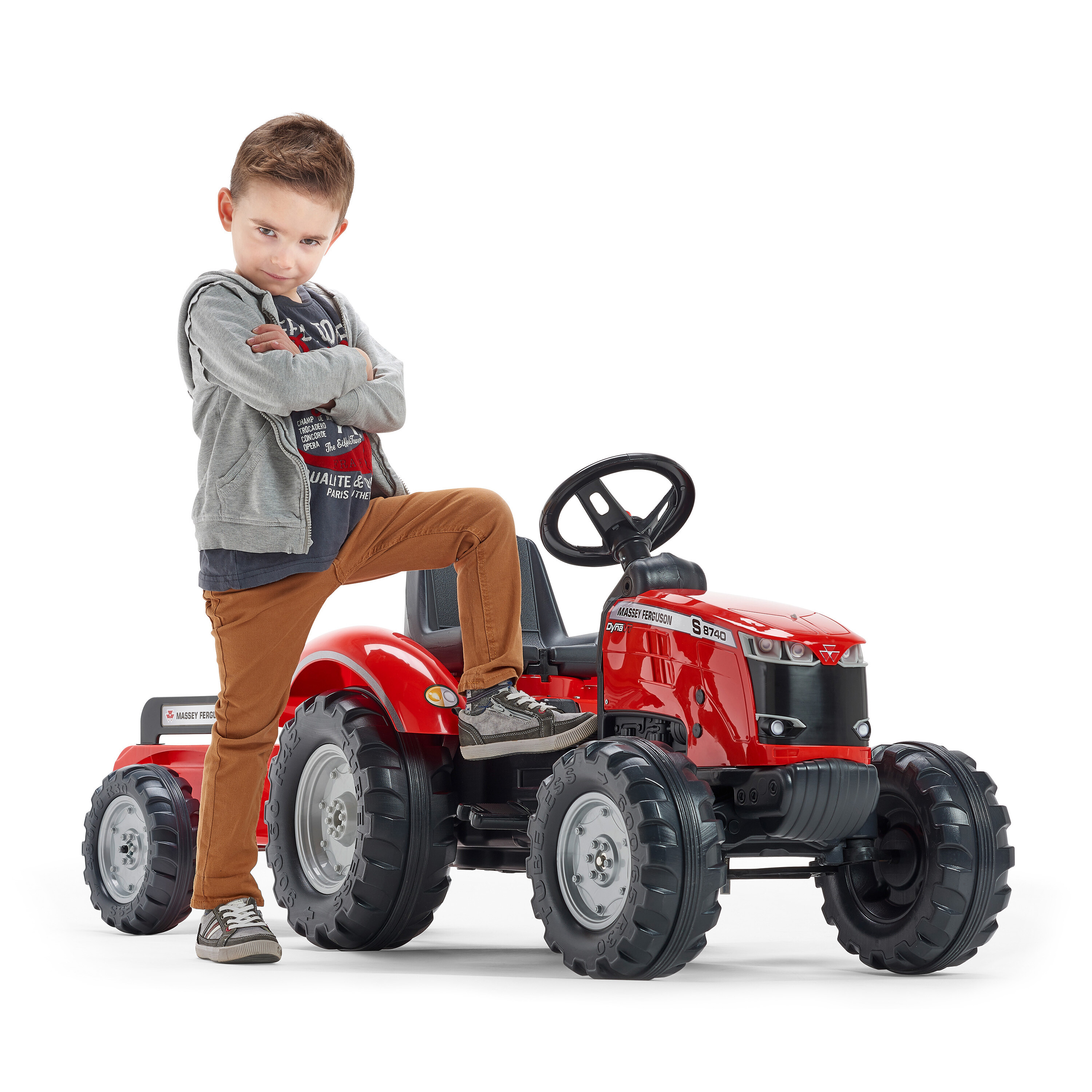 Traktor med vogn FALK Massey Ferguson