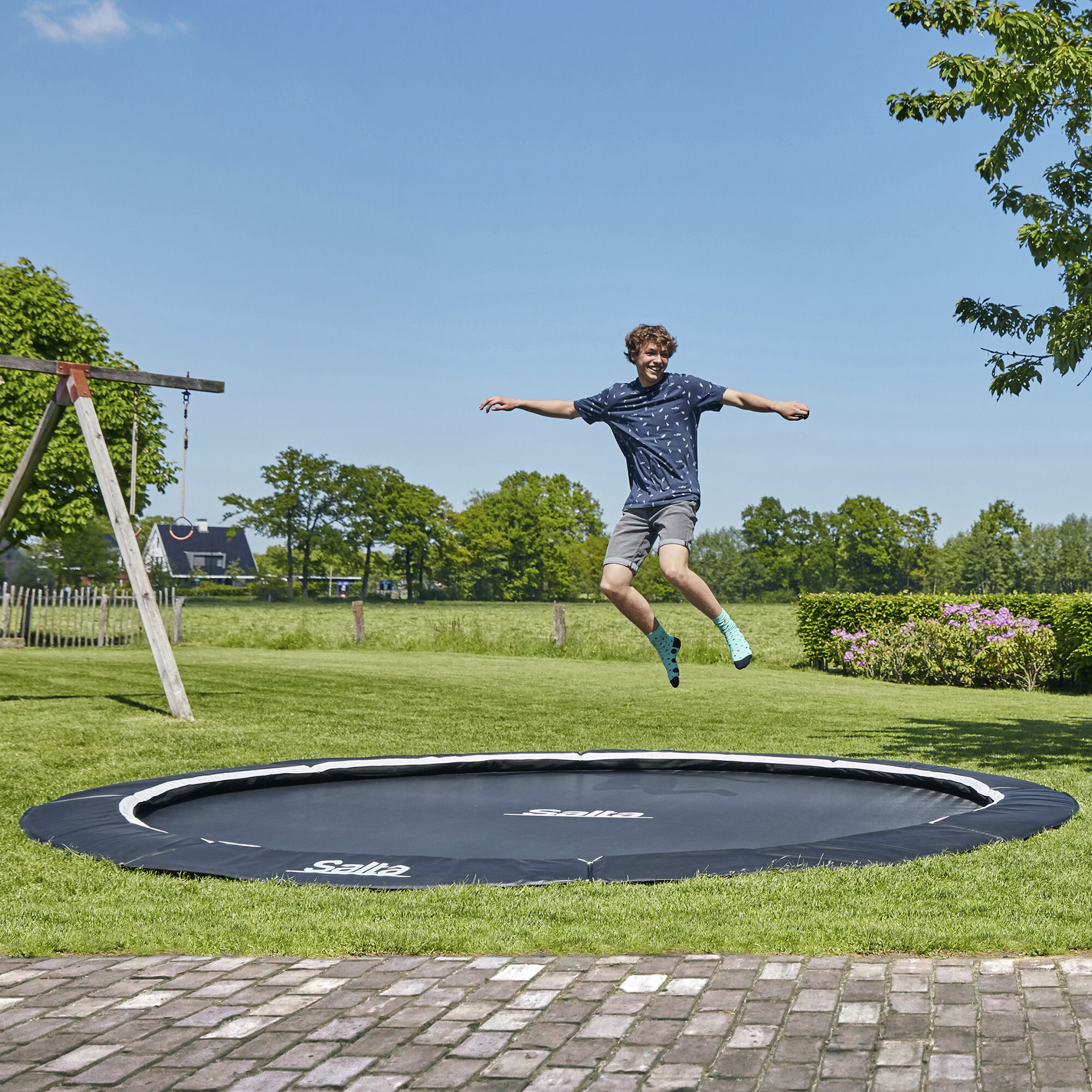 Trampoliini Royal Baseground Sport Ø305 cm, musta Salta