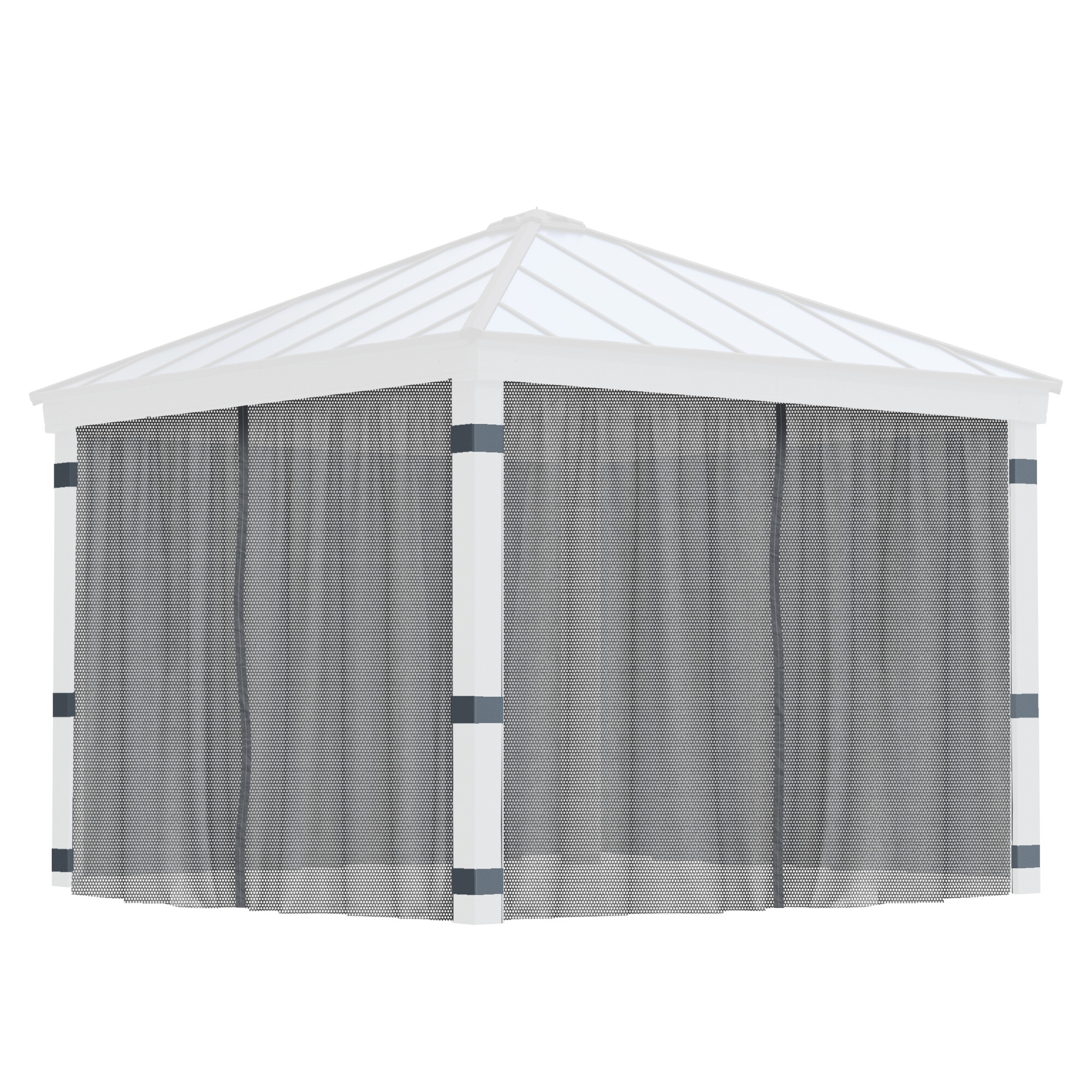 Myggnät, set med 4 st., passar Dallas-paviljong 4,2 x 4,2 meter