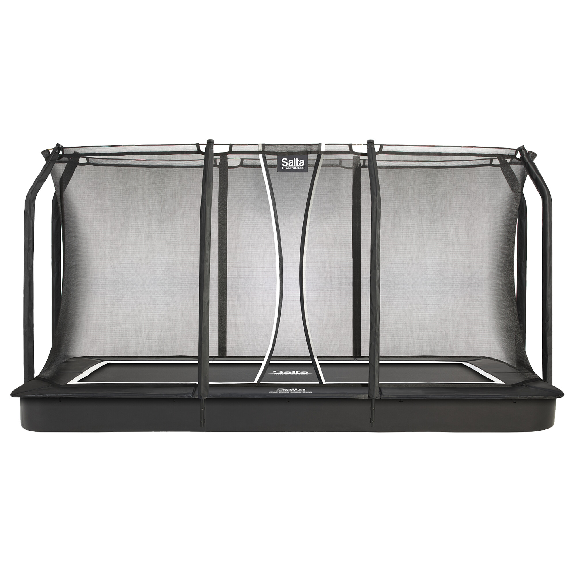 Trampolin Royal Baseground 305 x 214 cm, sort inkl. net Salta