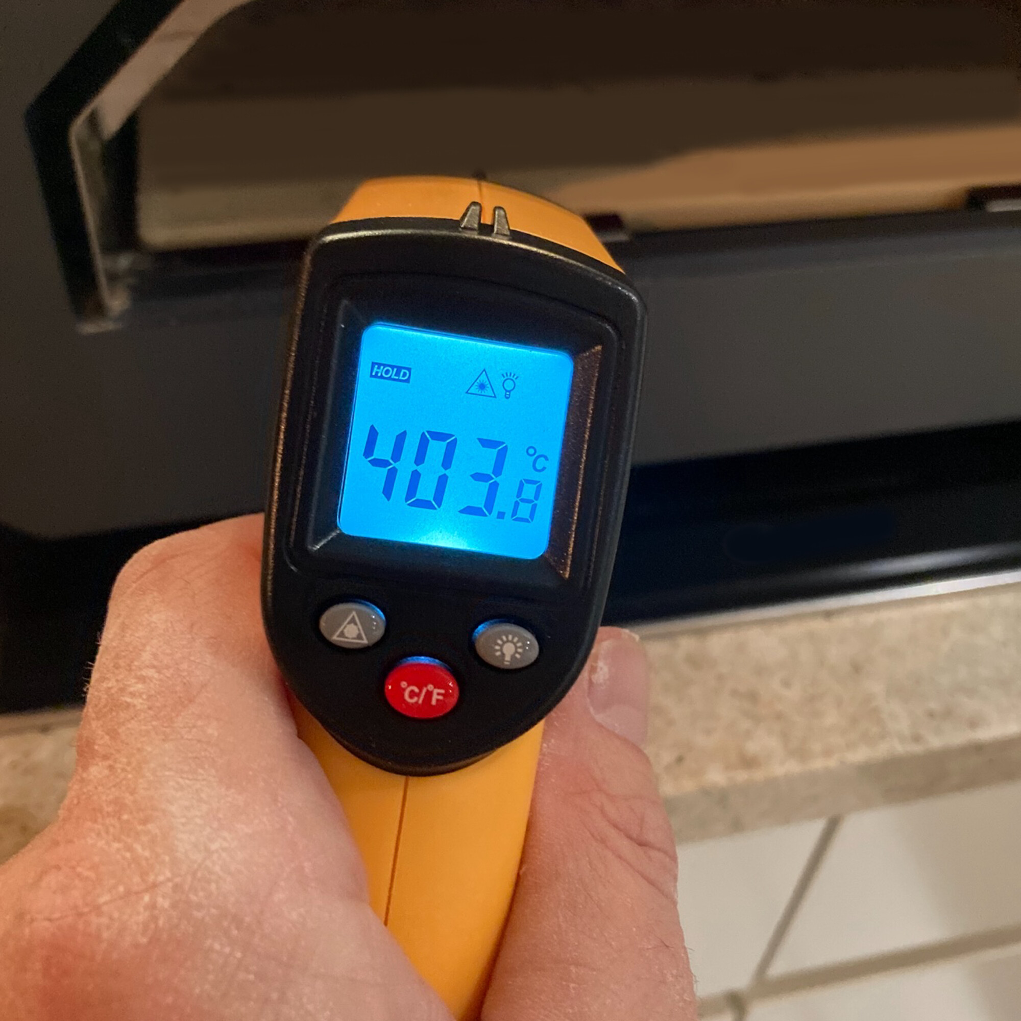 NAPOLI infrarød termometer, orange/sort