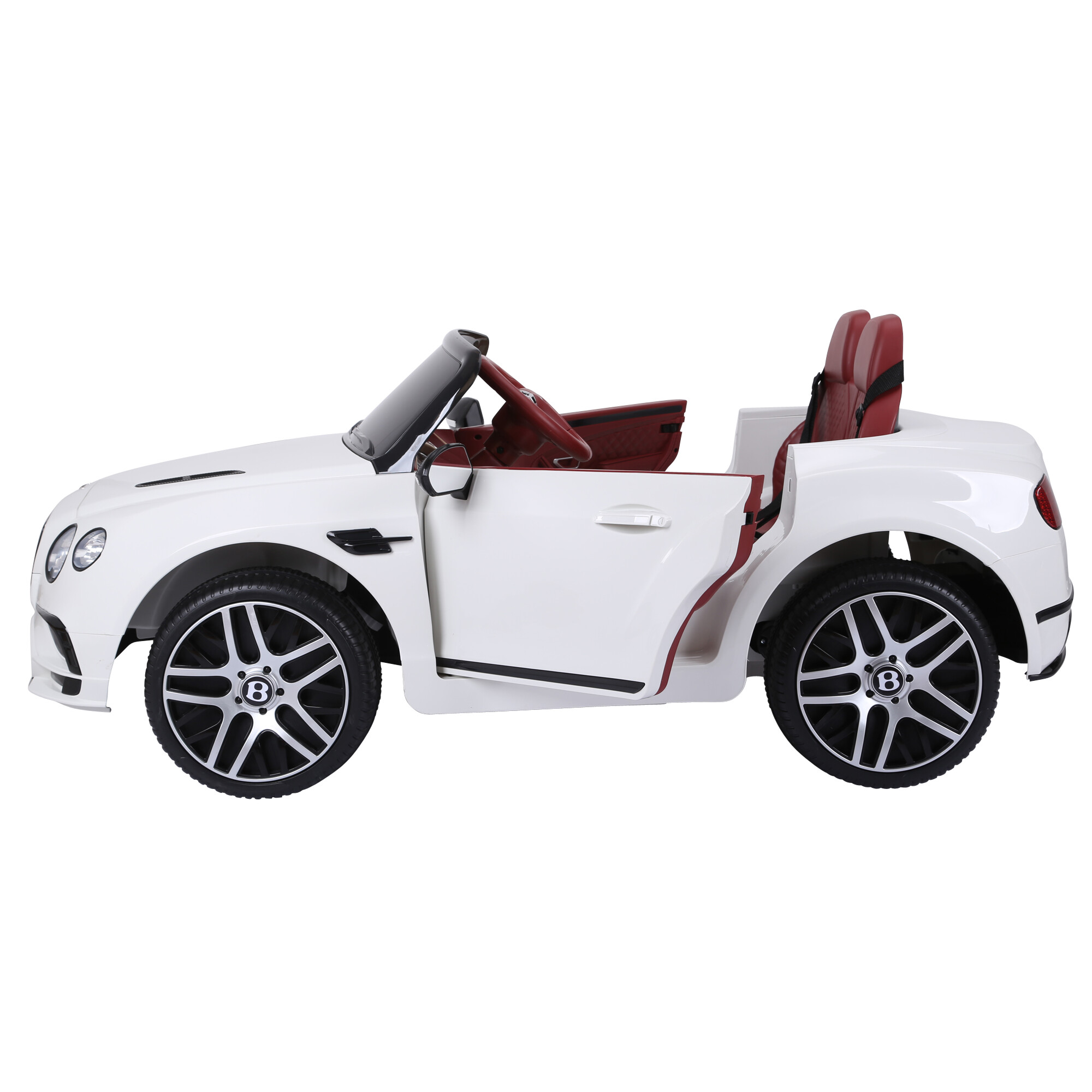 Electric car Bentley 2 persons, 2x6V, white with EVA tyres, NORDIC PLAY