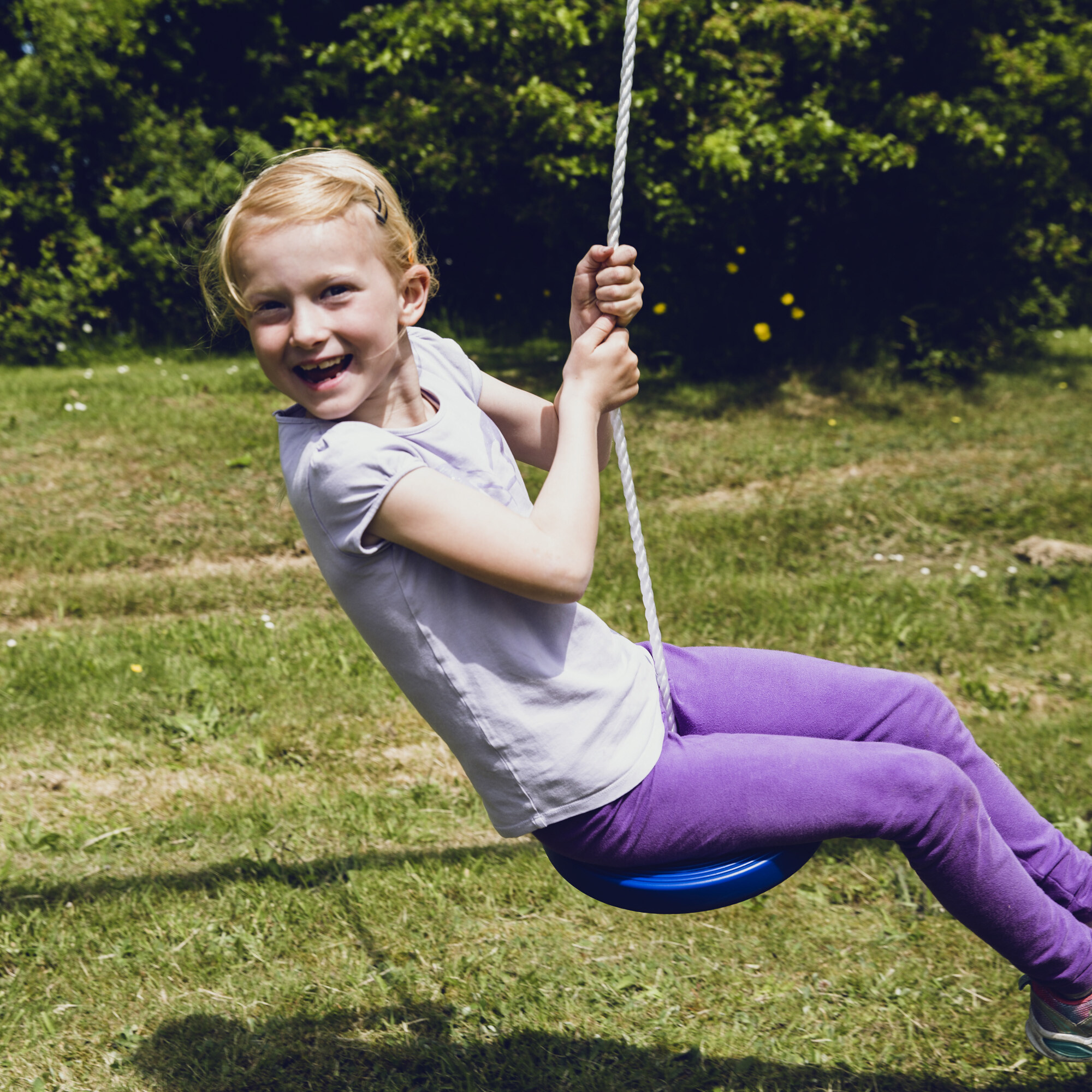 Disc swing with rope, blue NORDIC PLAY