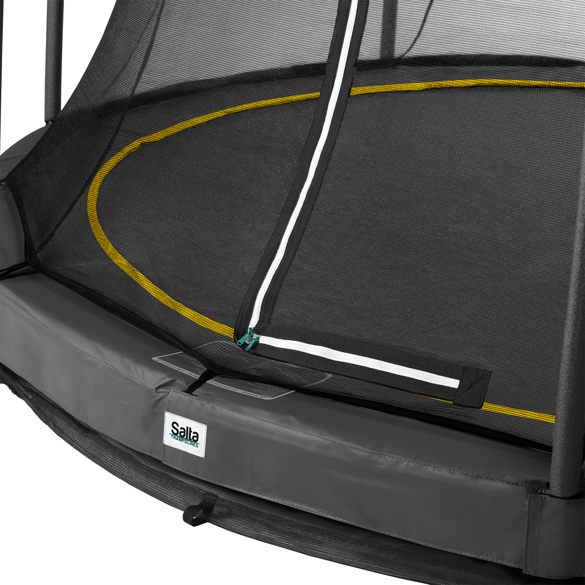 Trampolin Comfort Edition Ground Ø427 cm, sort inkl. sikkerhedsnet Salta