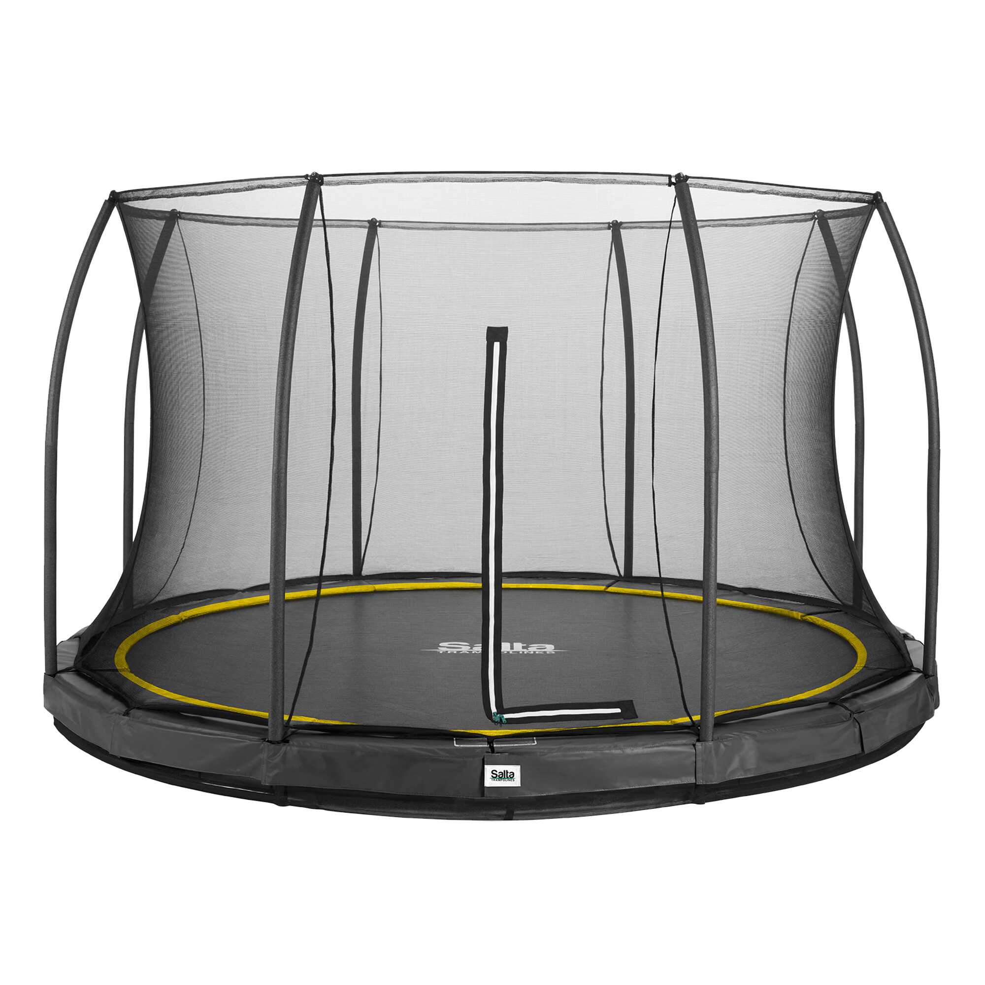 forstørrelse dedikation klodset Trampolin Comfort Edition Ground Ø427 cm, sort inkl. sikkerhedsnet Salta