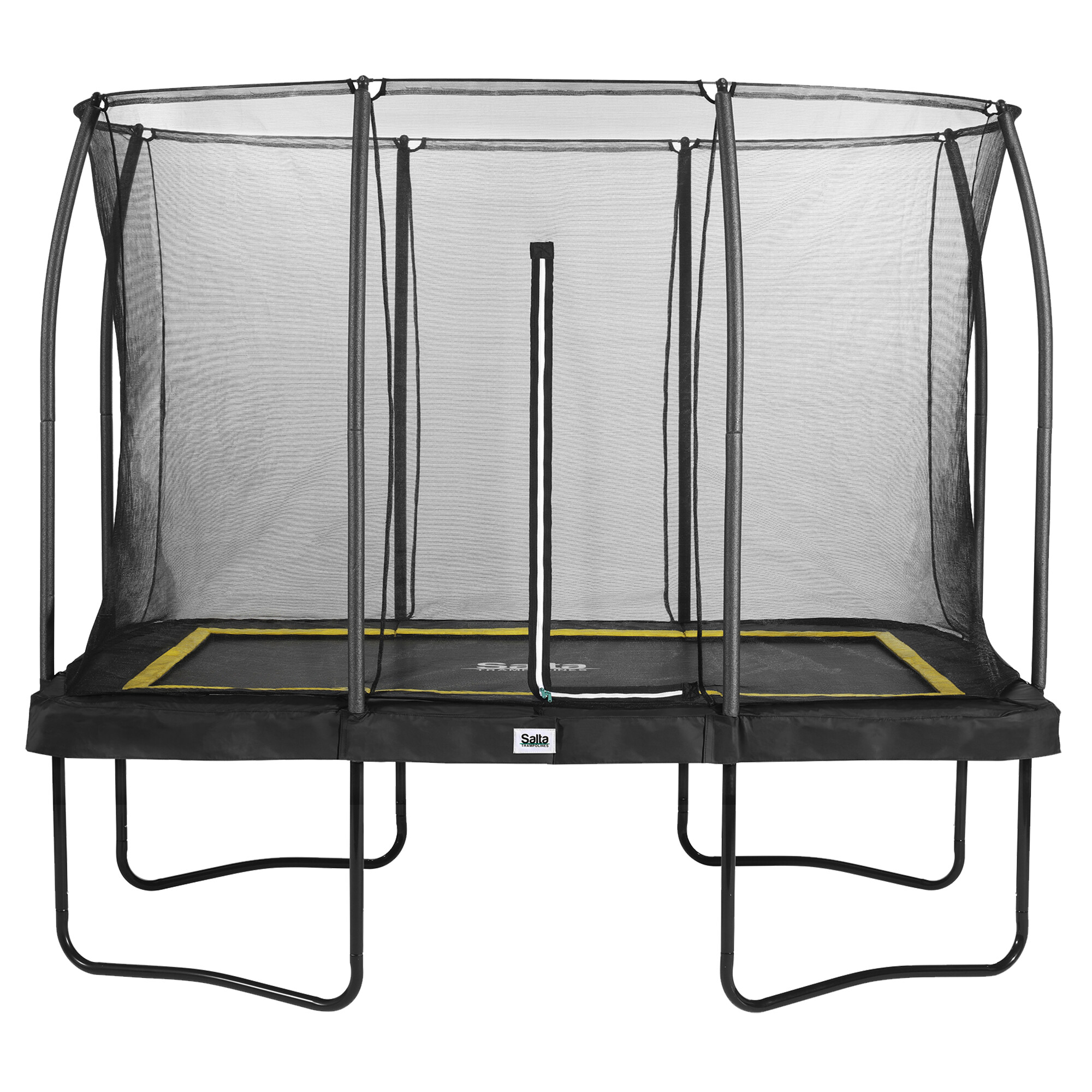 Trampolin Comfort Edition rektangulær 305 x 214 cm, sort inkl. sikkerhedsnet Salta