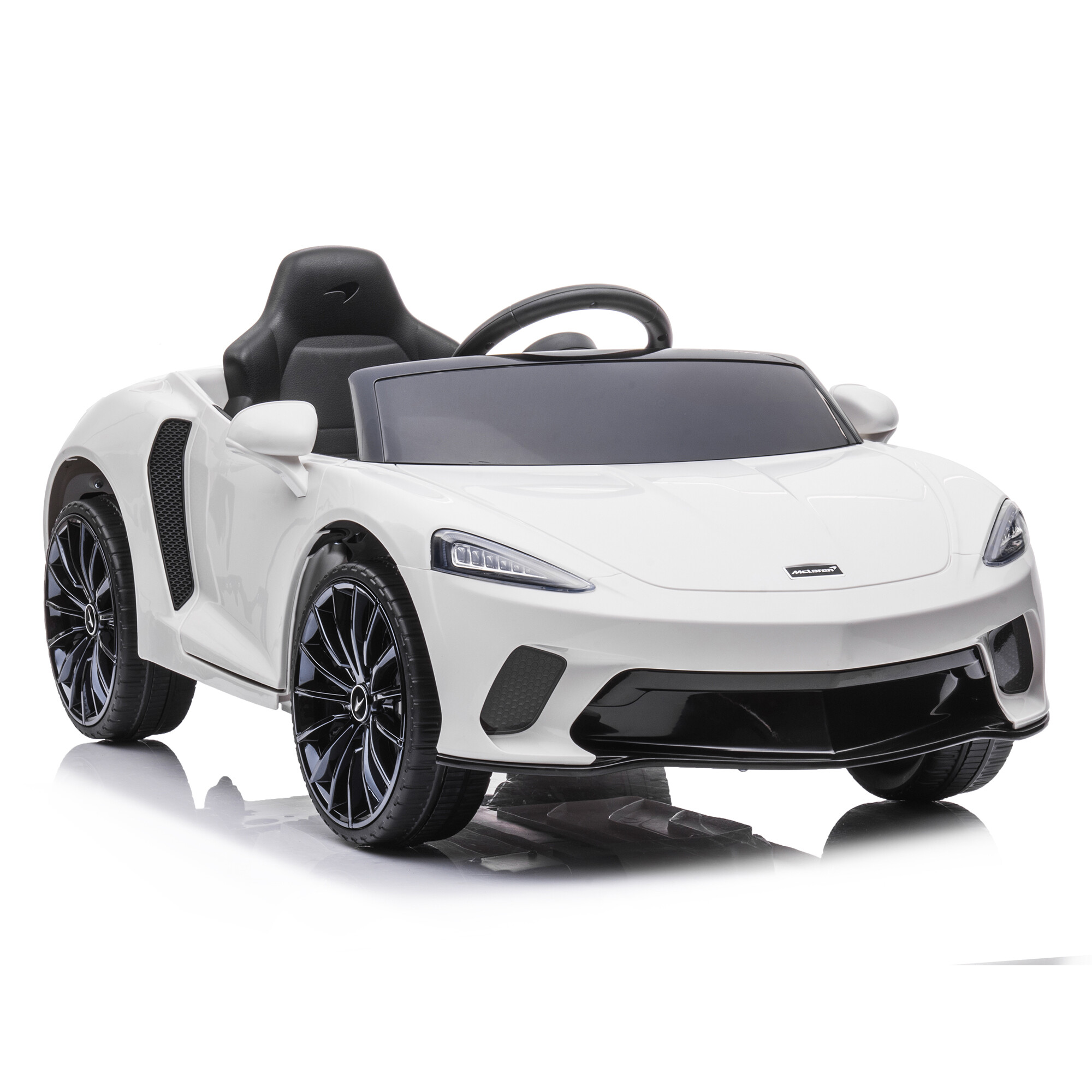 Elbil McLaren GT 12V4,5AH, EVA-hjul, BT, vit NORDIC PLAY