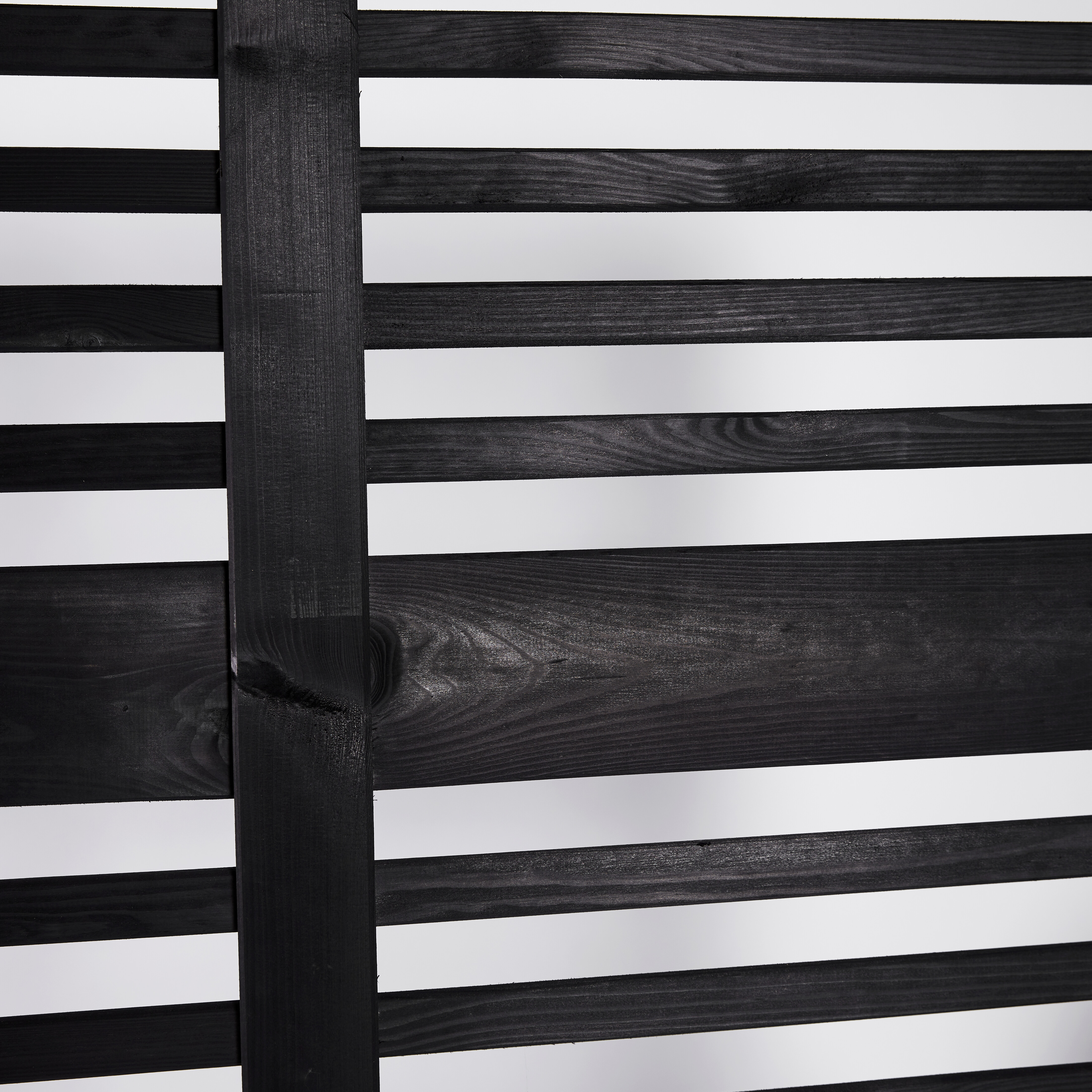 Læhegn, 120 x 180 cm, sort grundmalet, NORDIC FENCE, LINEAR