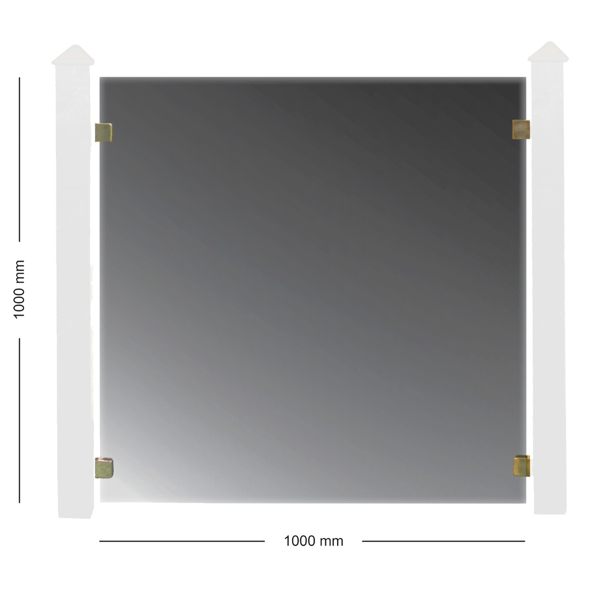 Lasinen puutarha-aita, paneeli 1000 x 1000 mm HORTUS