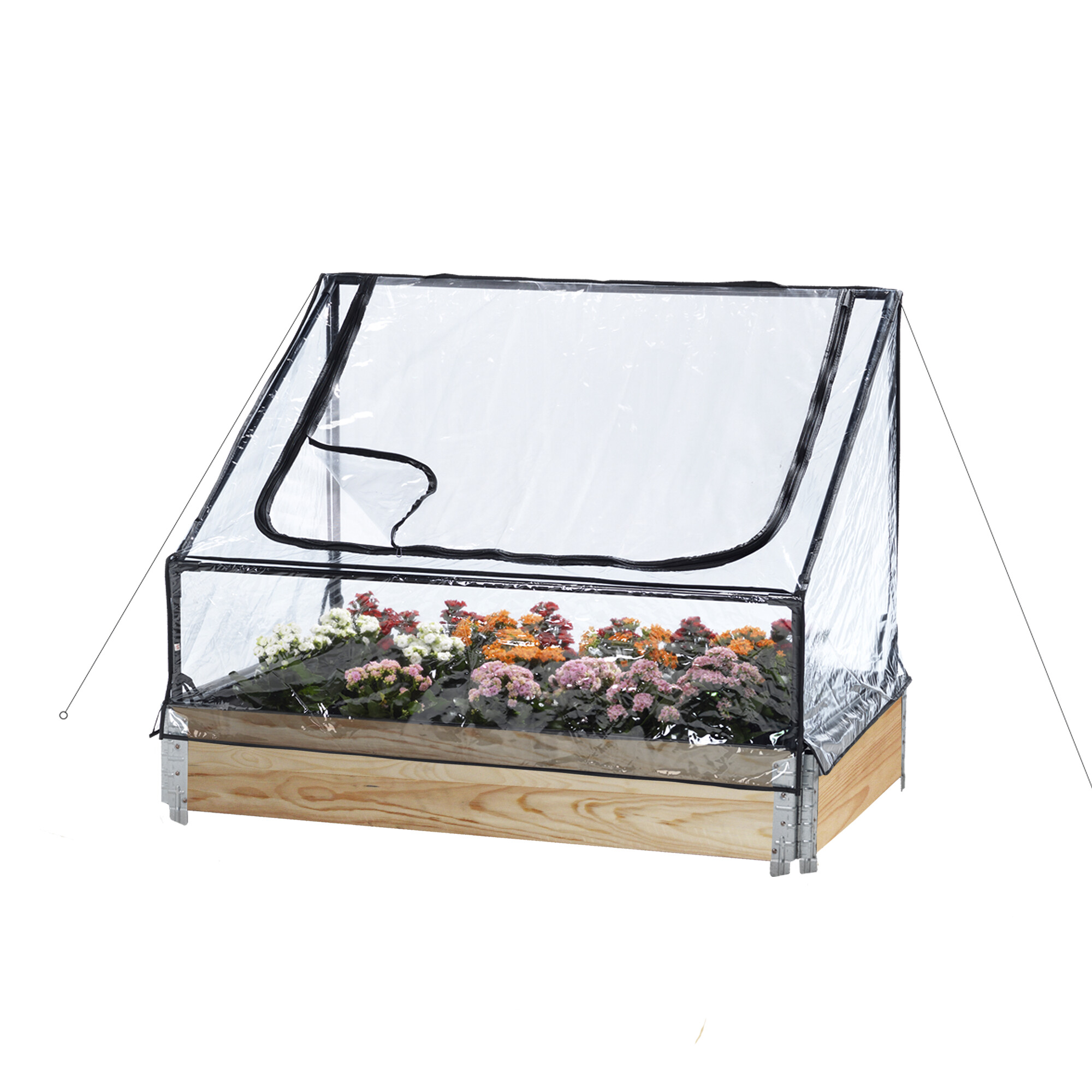 Pienoiskasvihuone kasvilavalle, 115 x 76 x 40/70 cm HORTUS