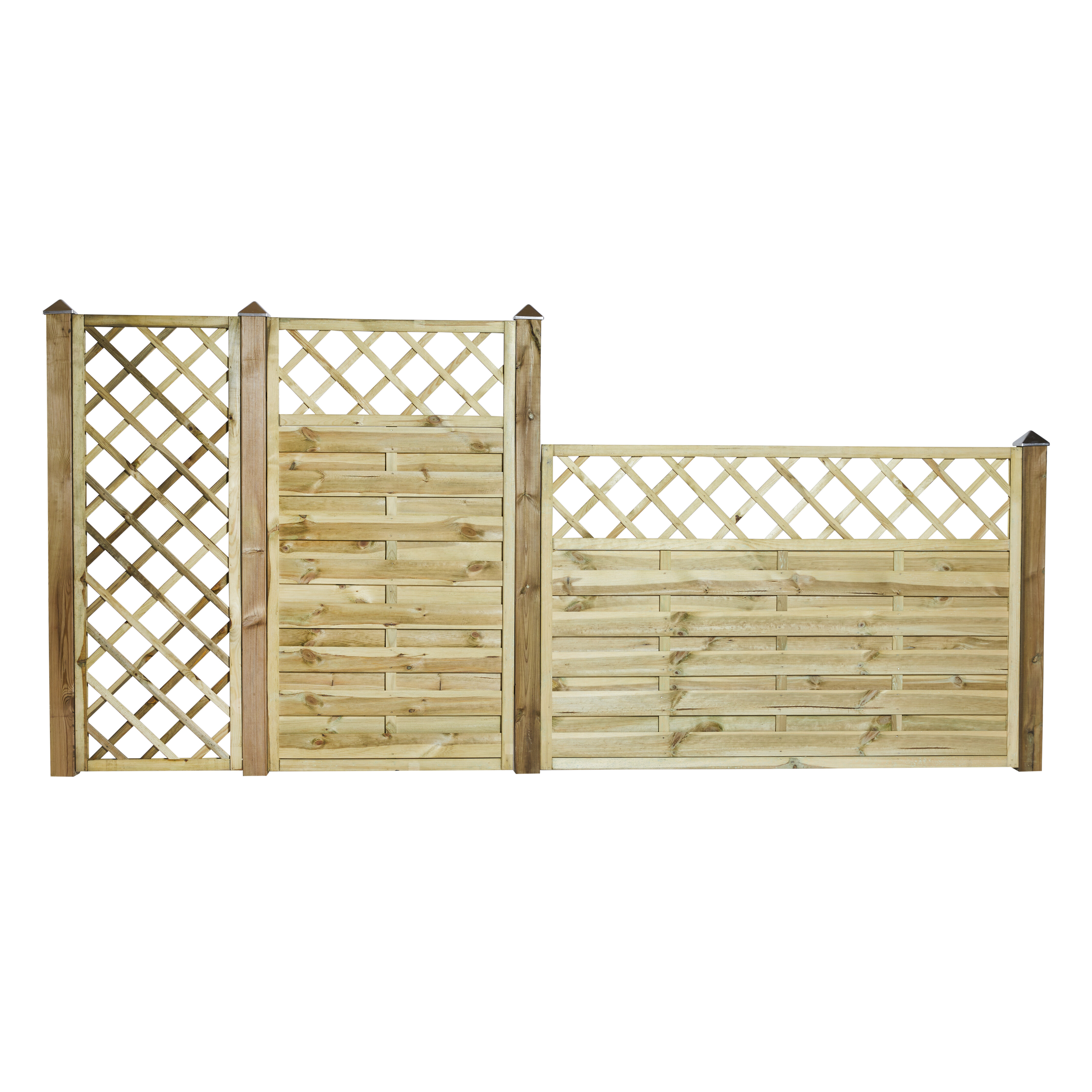 Tæthegn med Espalier 180 x 120 cm, trykimprægneret, NORDIC FENCE, SOLID