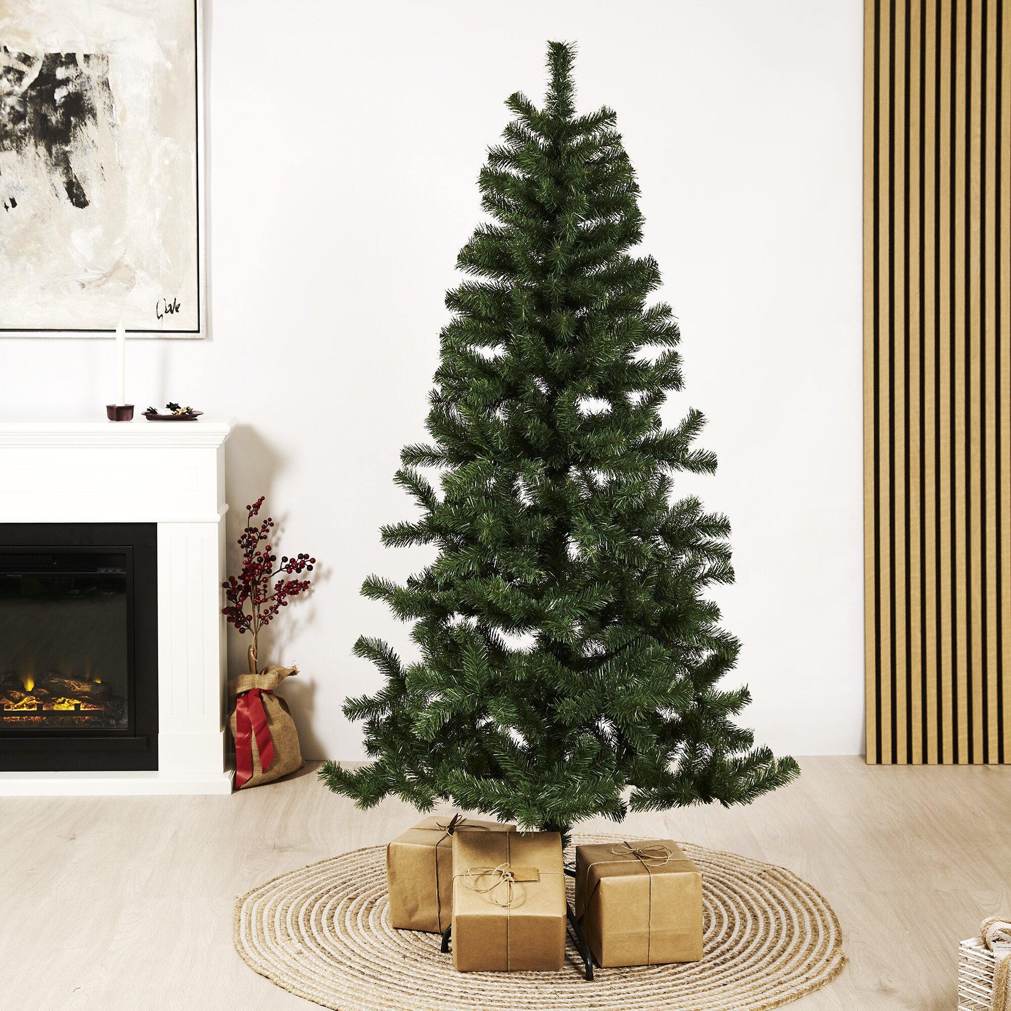 Christmas tree artificial PVC “ALF”, class B, 200 X 106 cm, without LED, NORDIC WINTER
