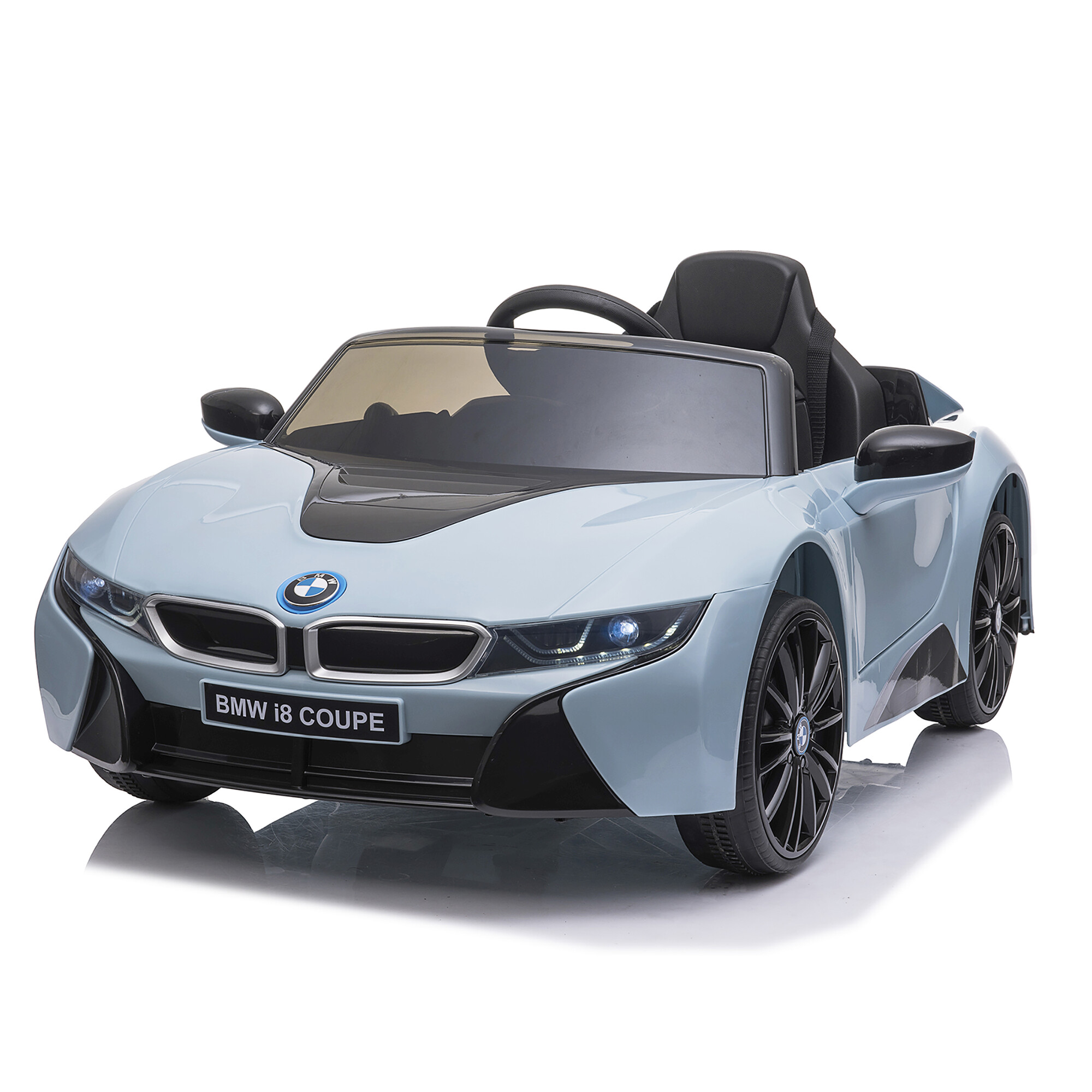 Elbil BMW I8 licens 12V med EVA hjul NORDIC PLAY