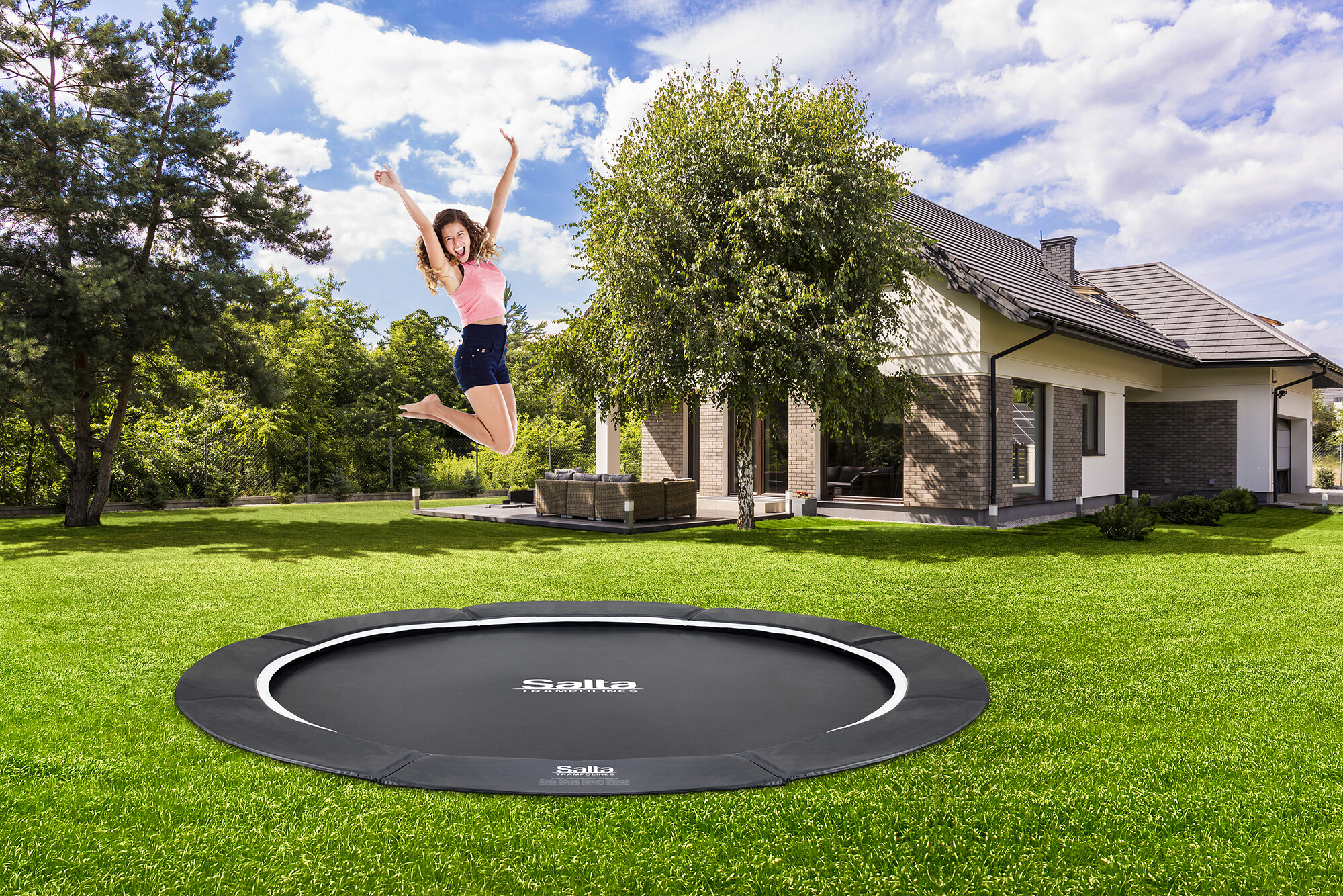 Trampoliini Royal Baseground Sport Ø305 cm, musta Salta