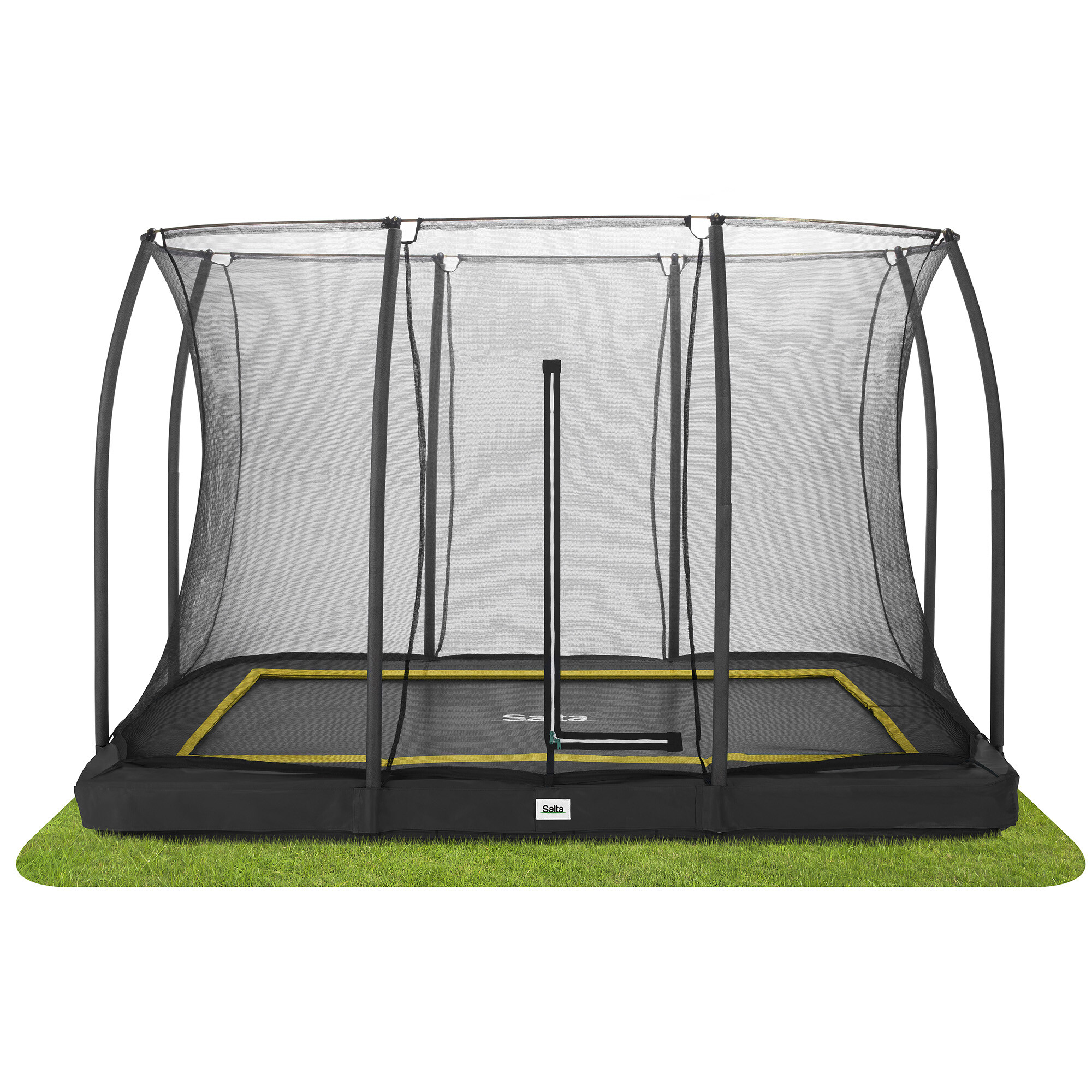 Trampolin Comfort Edition Ground 305 x 214 cm sort inkl. sikkerhedsnet Salta