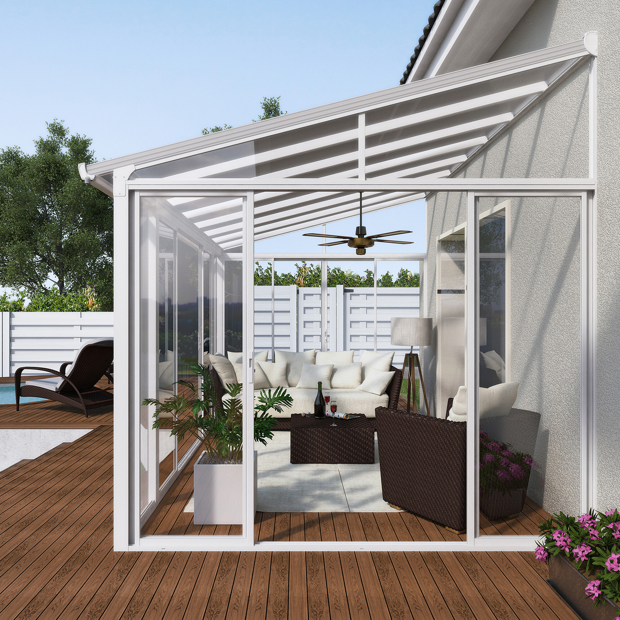 Veranda SanRemo 3 x 4.25 m, white Palram - Canopia