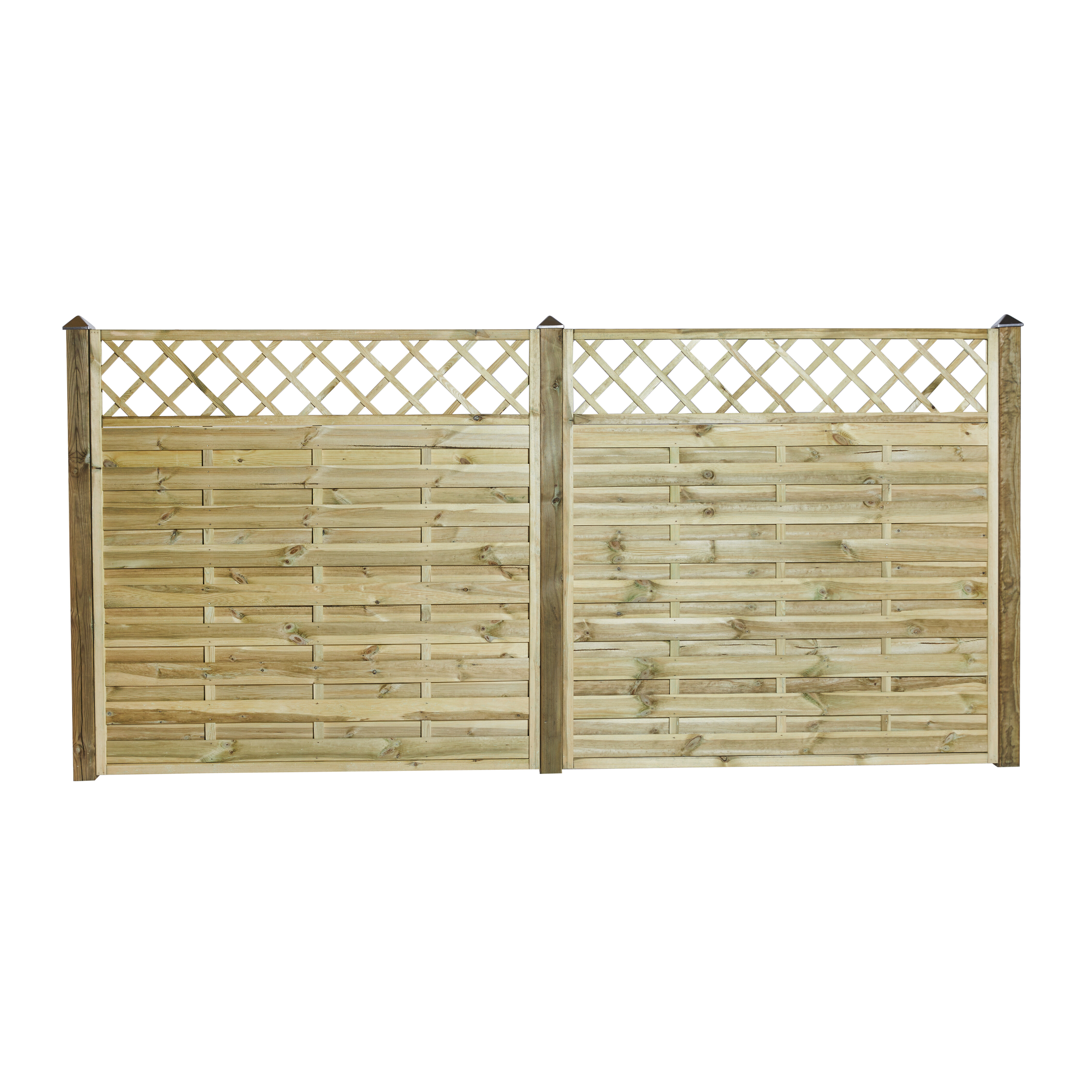 Tæthegn med Espalier 180 x 180 cm, trykimprægneret, NORDIC FENCE, SOLID