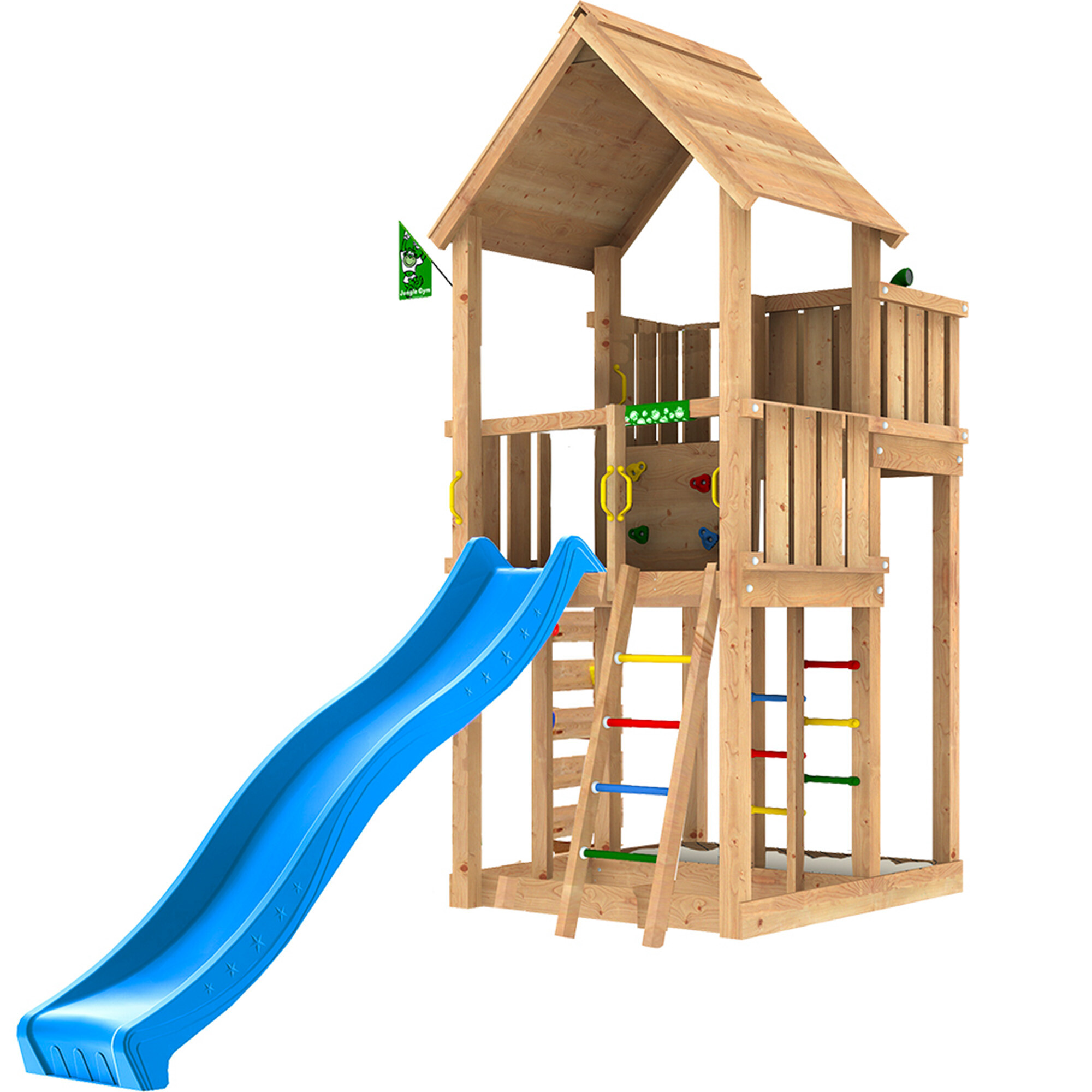 Legetårn Jungle Gym Palace 2.1 ekskl. rutsjebane