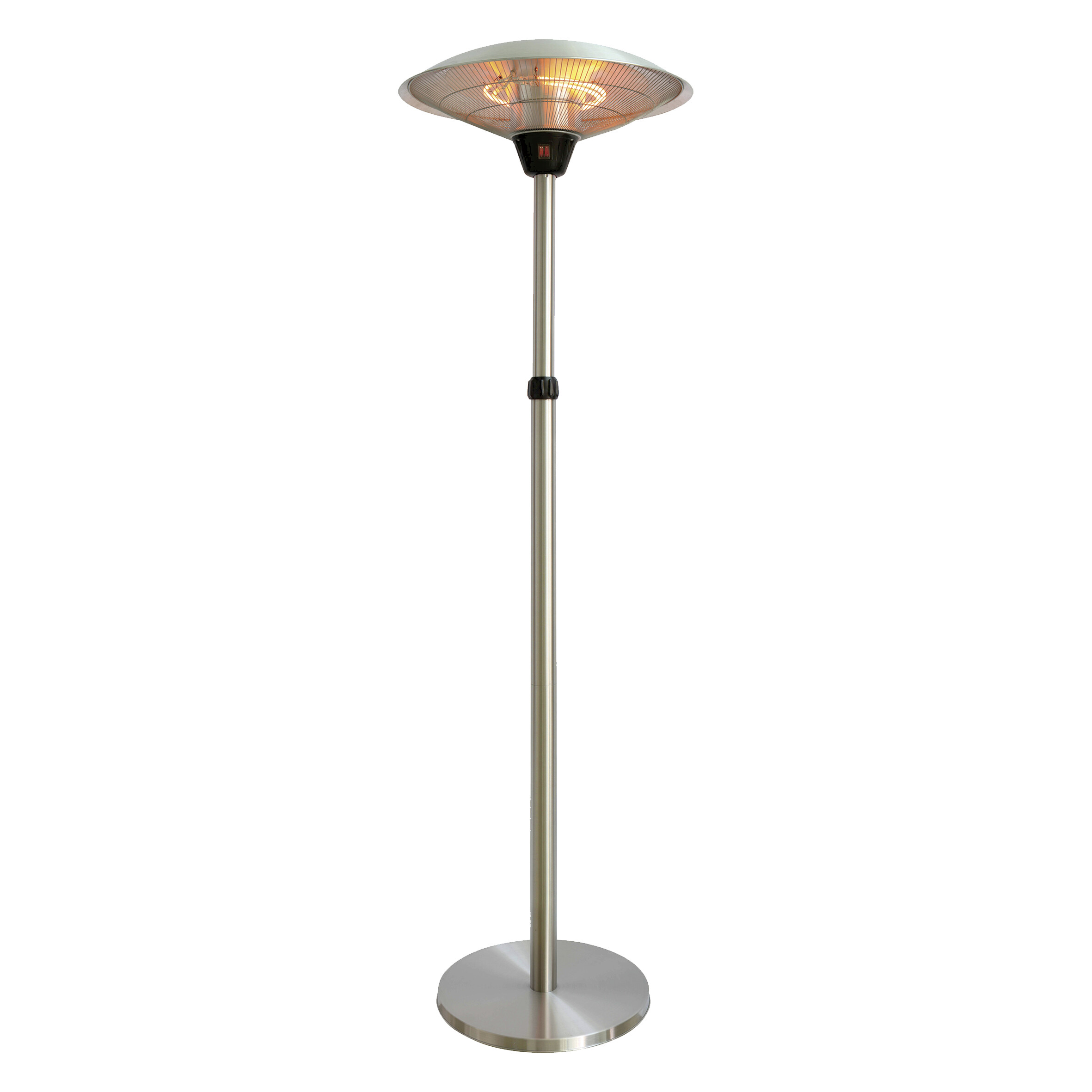 Patio heater floor model 2100 W HORTUS, silver